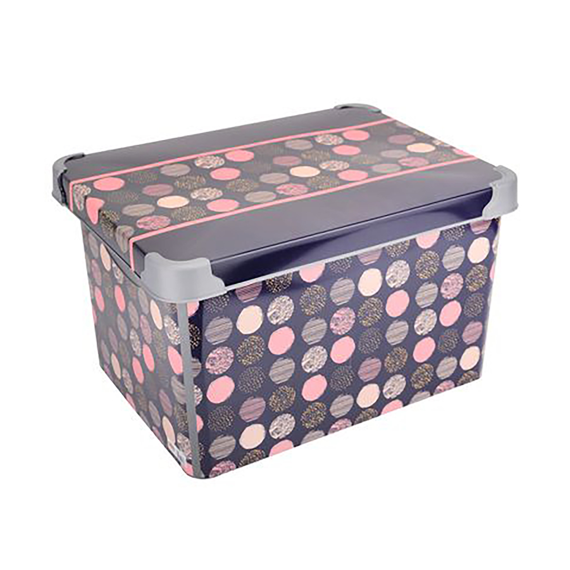 

Кошик для зберігання з кришкою Violet House 0647 Decor Polka Dot, 16.5х23.5х35 см, 10 л
