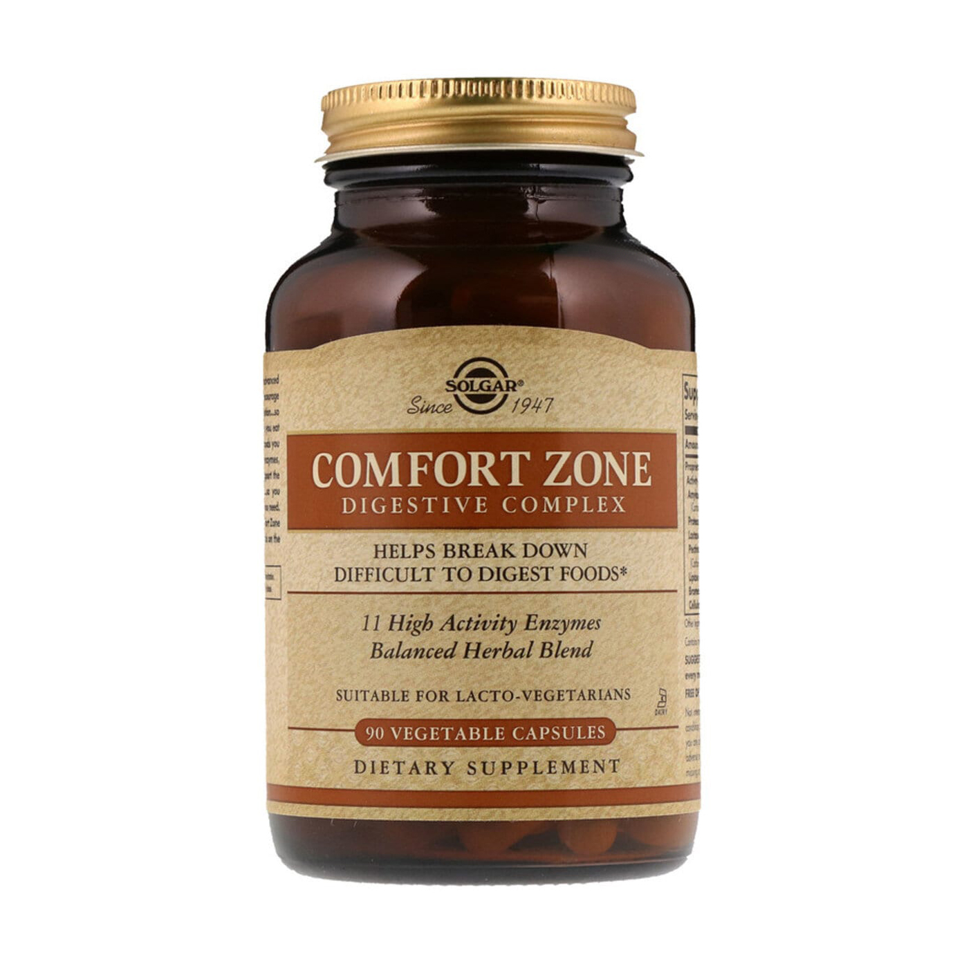 

Травний комплекс Solgar Comfort Zone Digestive Complex, 90 вегетеріанських капсул