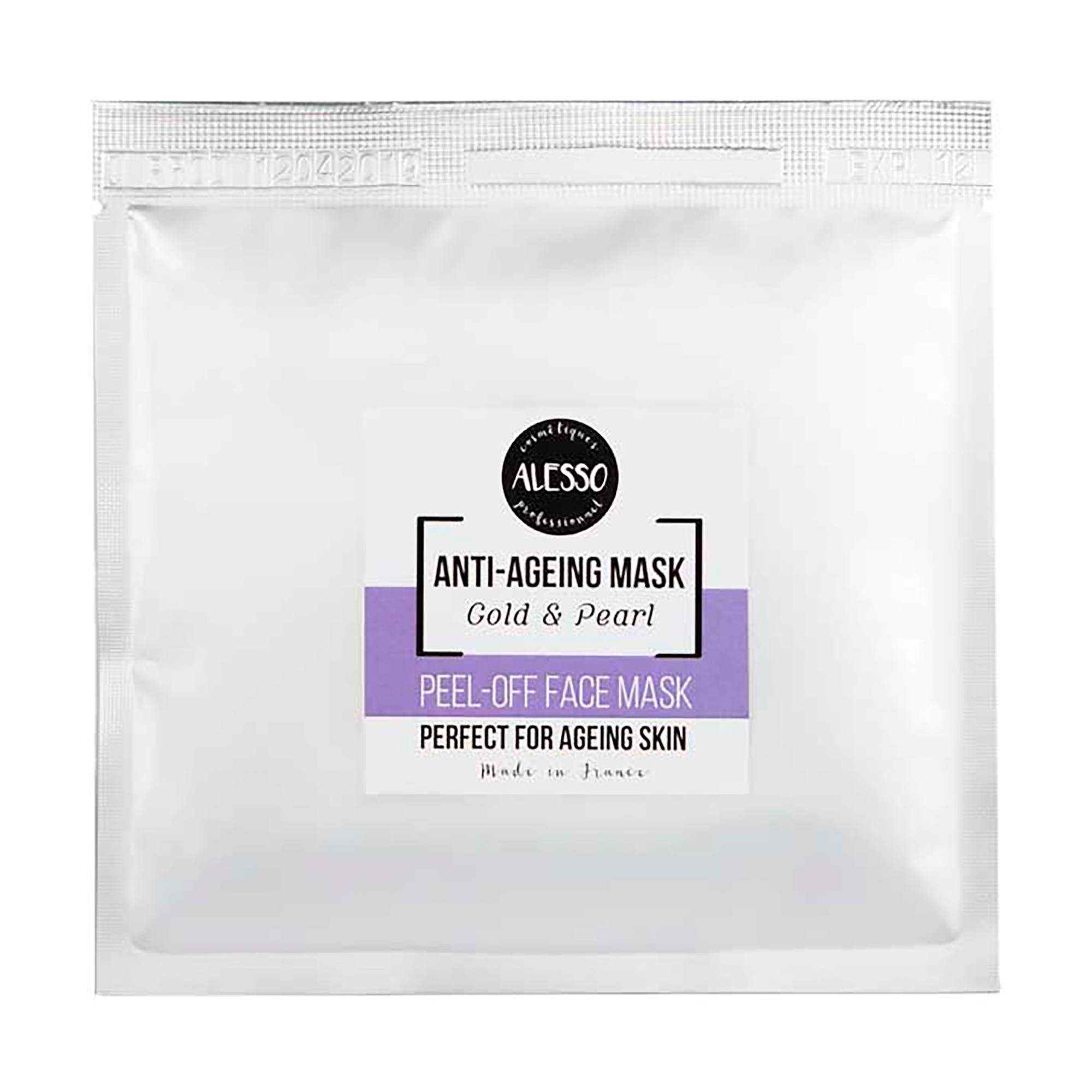 

Уцінка! Альгінатна маска для обличчя Alesso Professionnel Anti-Ageing Mask Gold & Pearl омолоджувальна, 25 г
