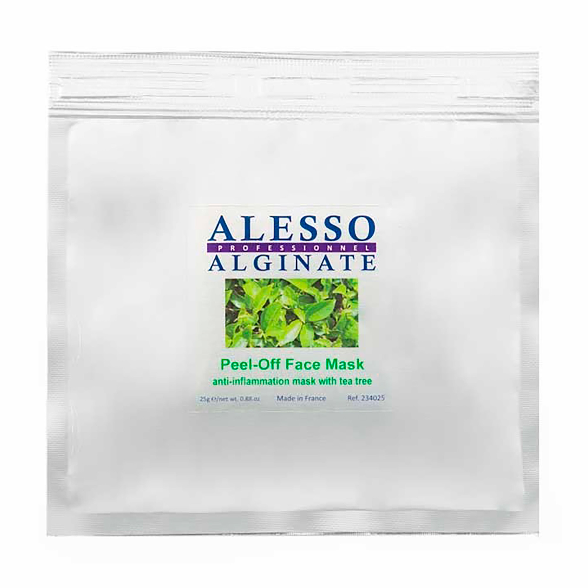 

Уцінка! Альгінатна маска для обличчя Alesso Professionnel Alginate Anti-Inflammation Peel-Off Face Maskз олією чайного дерева, 25 г