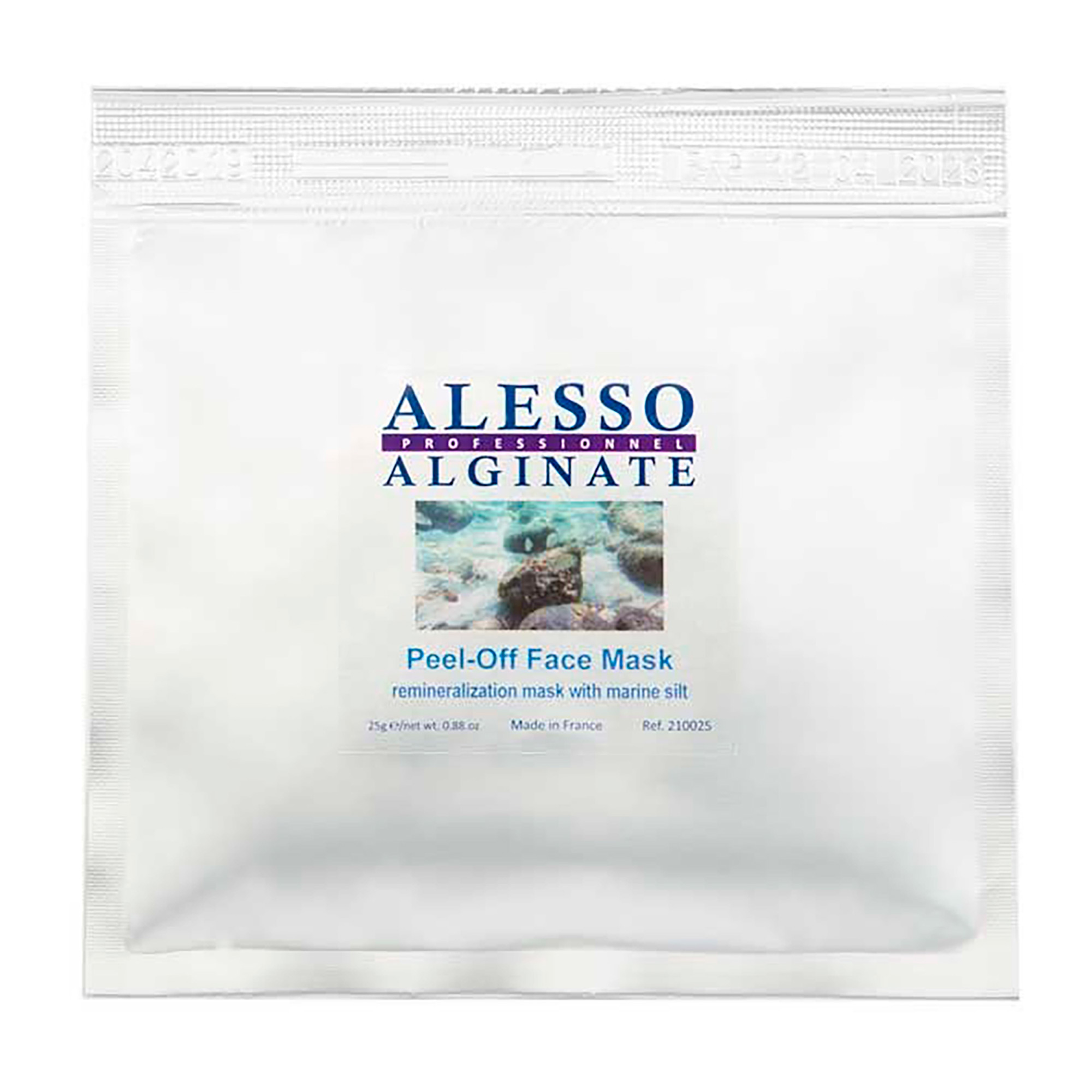 

Уцінка! Альгінатна маска для обличчя Alesso Professionnel Alginate Peel-Off Face Mask з морським мулом, відновлювальна та ремінералізувальна, 25 г