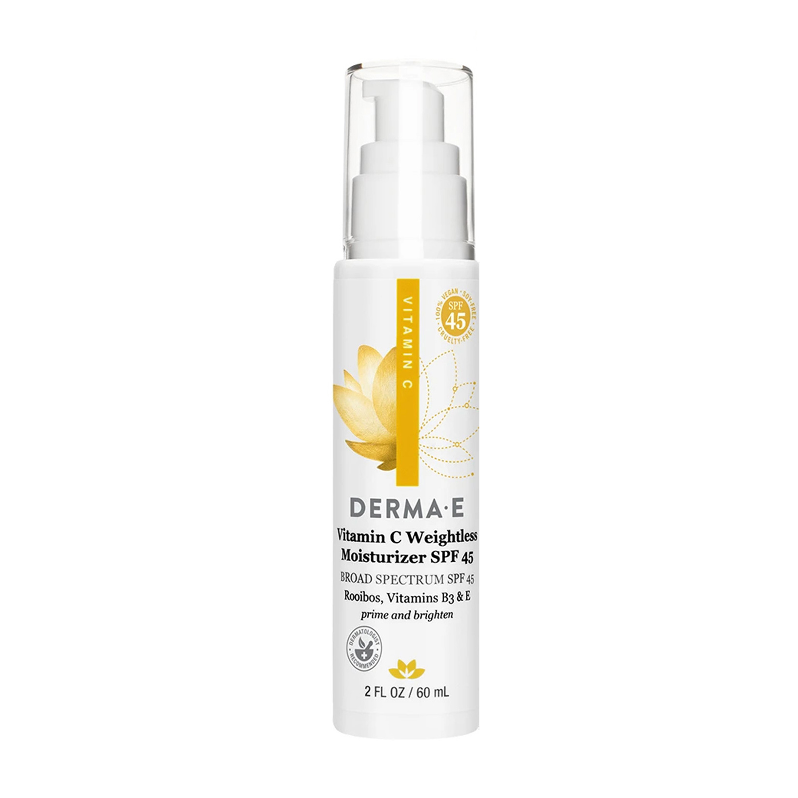

Уцінка! Зволожувальний сонцезахисний крем для обличчя Derma E Weightless Moisturizer SPF 45 Vitamin С, 60 мл