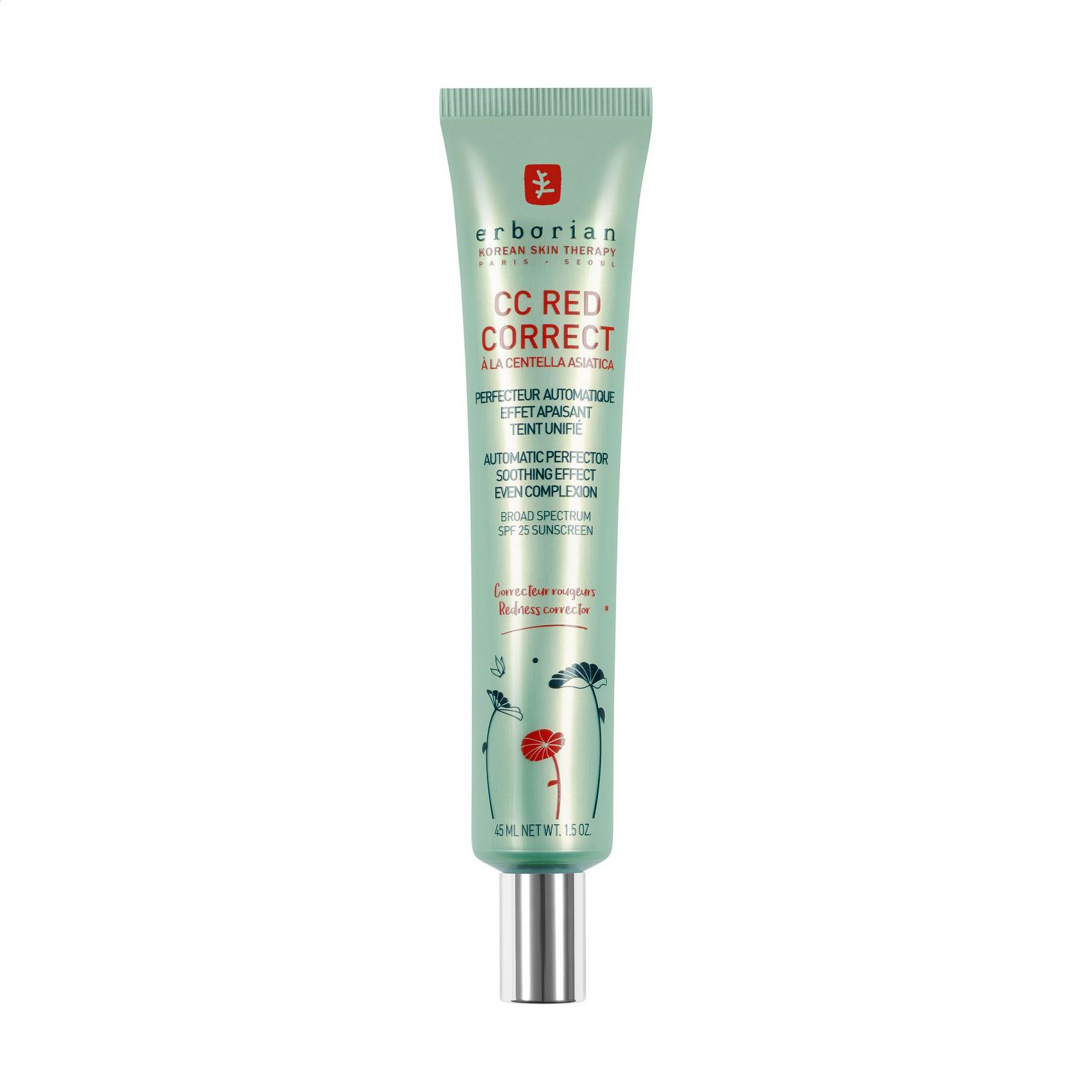 

Коригувальний крем для обличчя Erborian СС Red Correct, SPF 25, 45 мл
