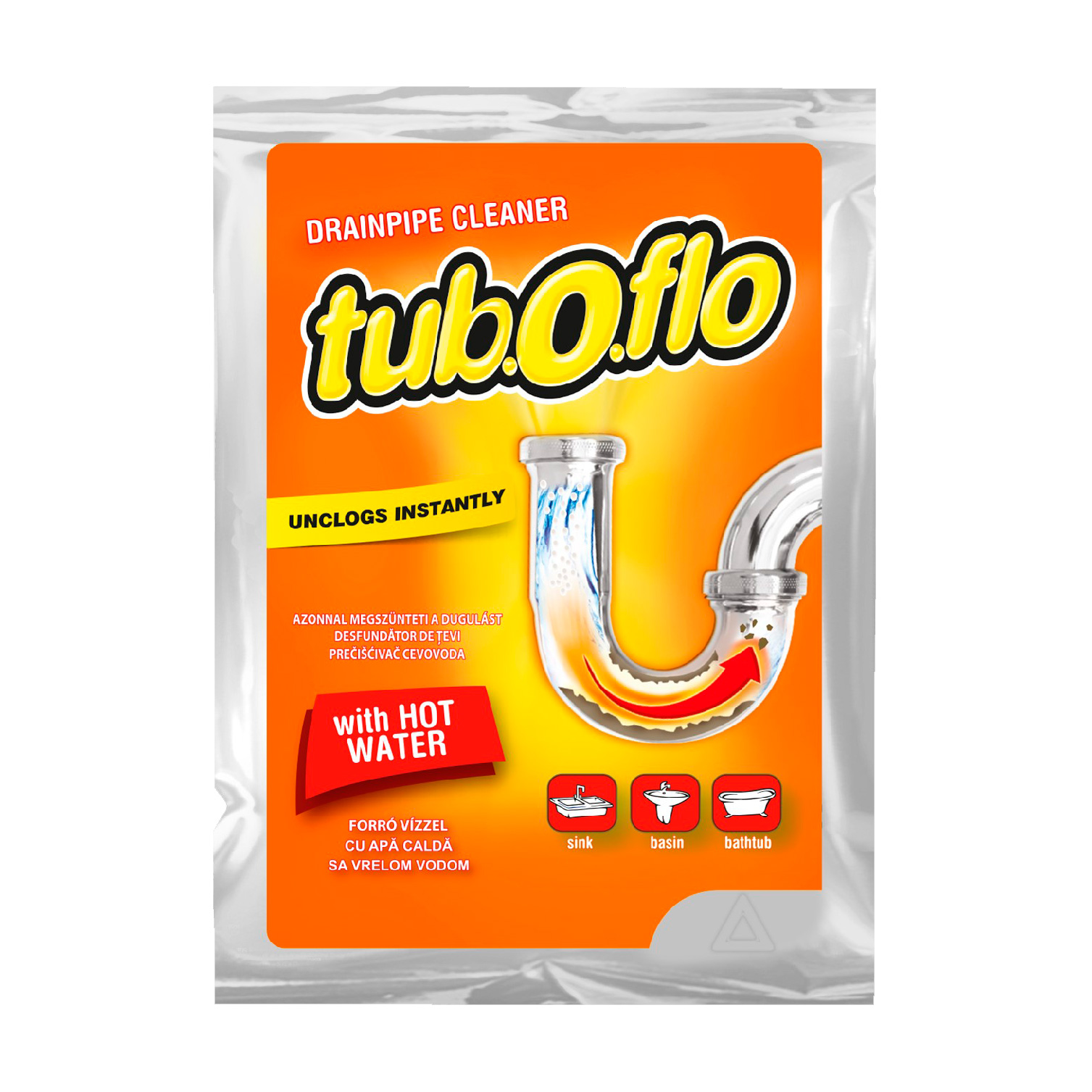 

Уцінка! Засіб для чищення зливних труб tub.o.flo гаряча вода, 60 г