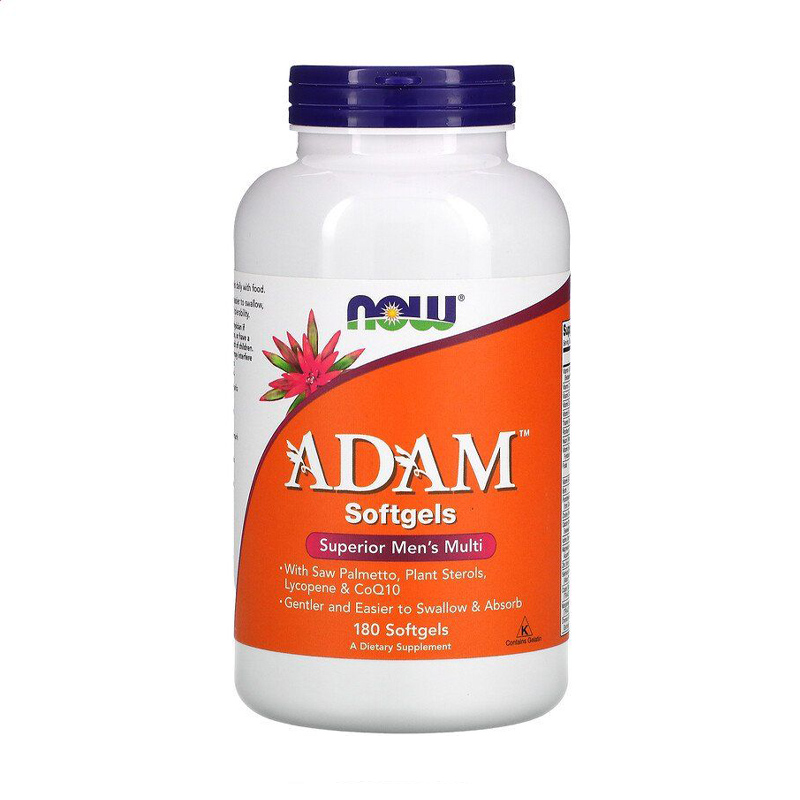 

Чоловічі супер мультивітаміни NOW foods Adam Superior Men's Multi, 180 капсул