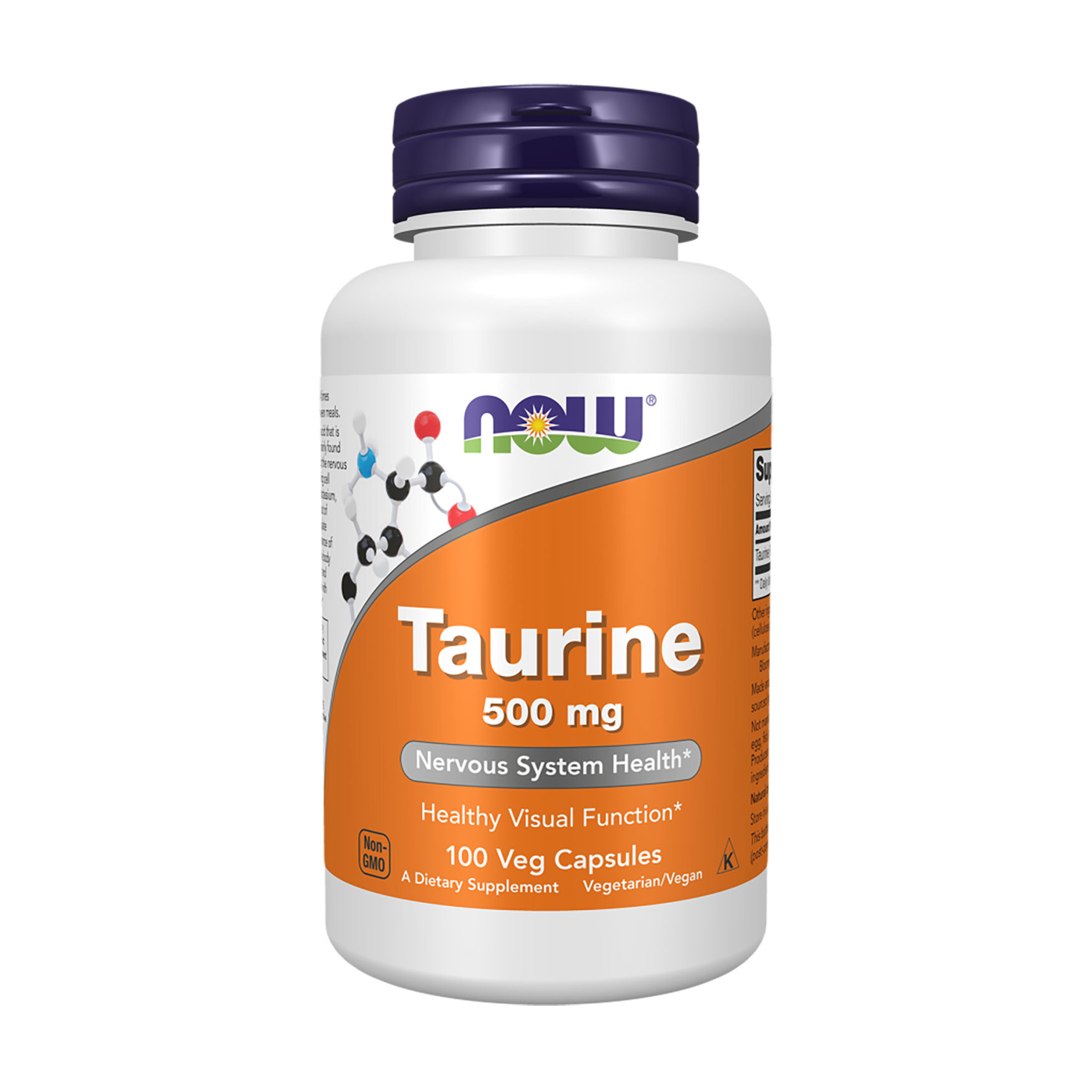 

Таурин NOW foods Taurine 500 мг, 100 капсул