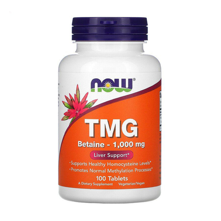 

Триметилгліцин NOW foods TMG 1000 мг, 100 таблеток