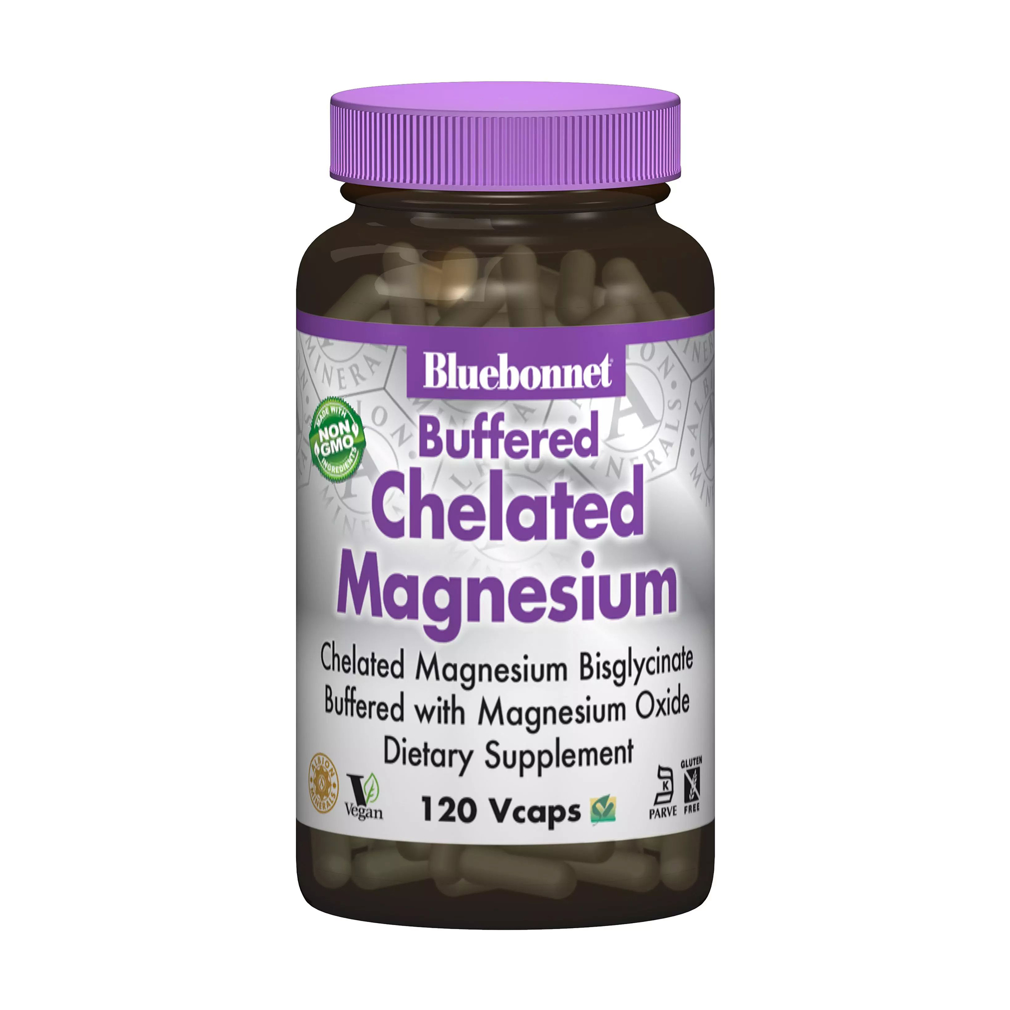

Уцінка! Хелатний буферний магній Bluebonnet Nutrition Buffered Chelated Magnesium 200 мг, 120 капсул