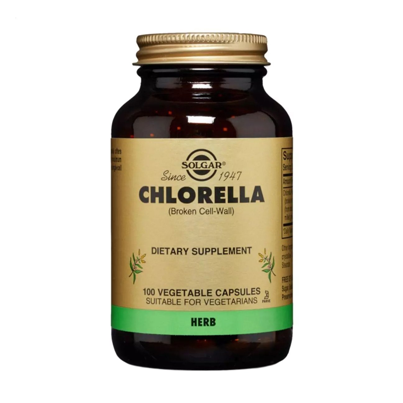 

Хлорела Solgar Broken Cell-Wall Chlorella, 100 капсул