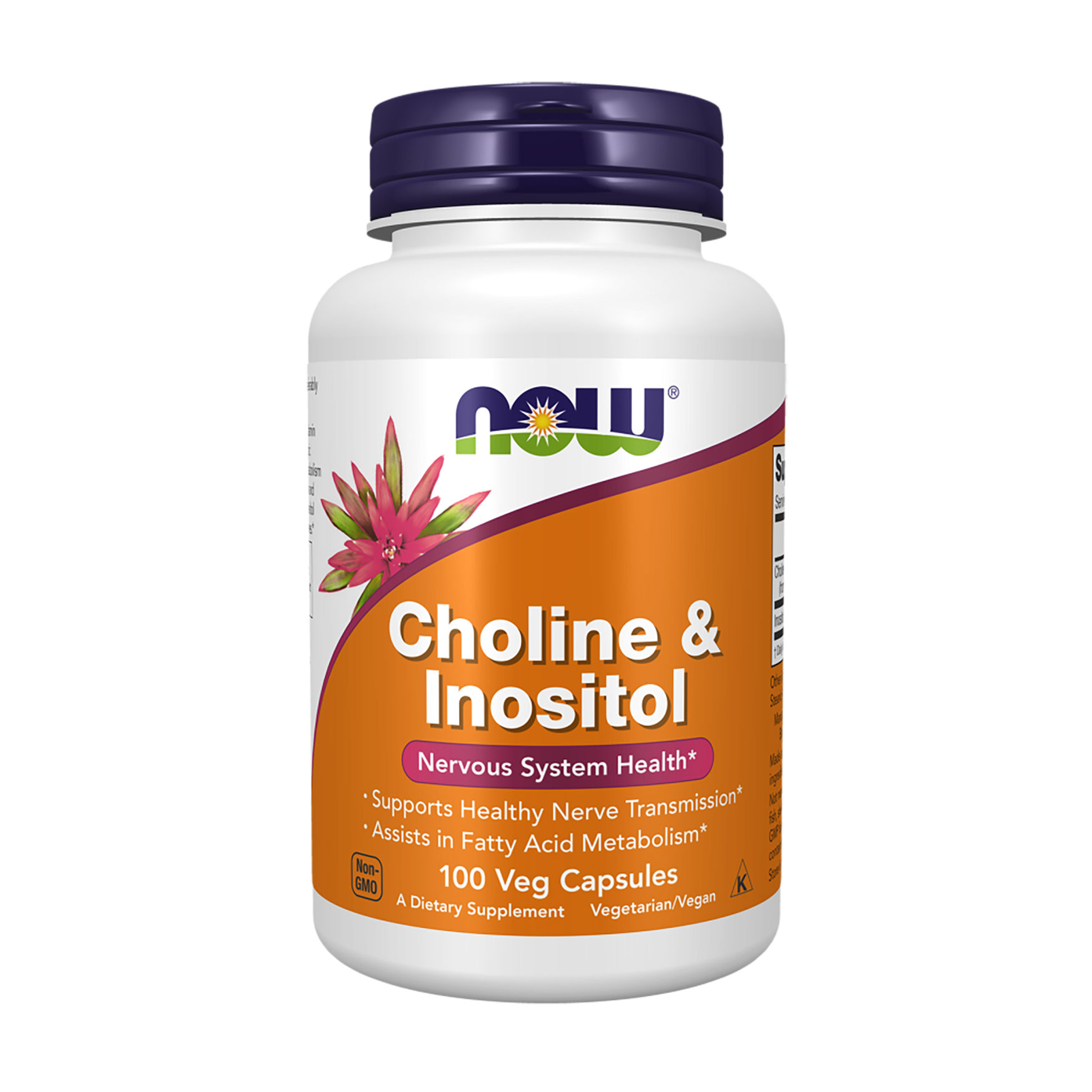 

Холін та Інозитол NOW foods Choline & Inositol, 100 капсул
