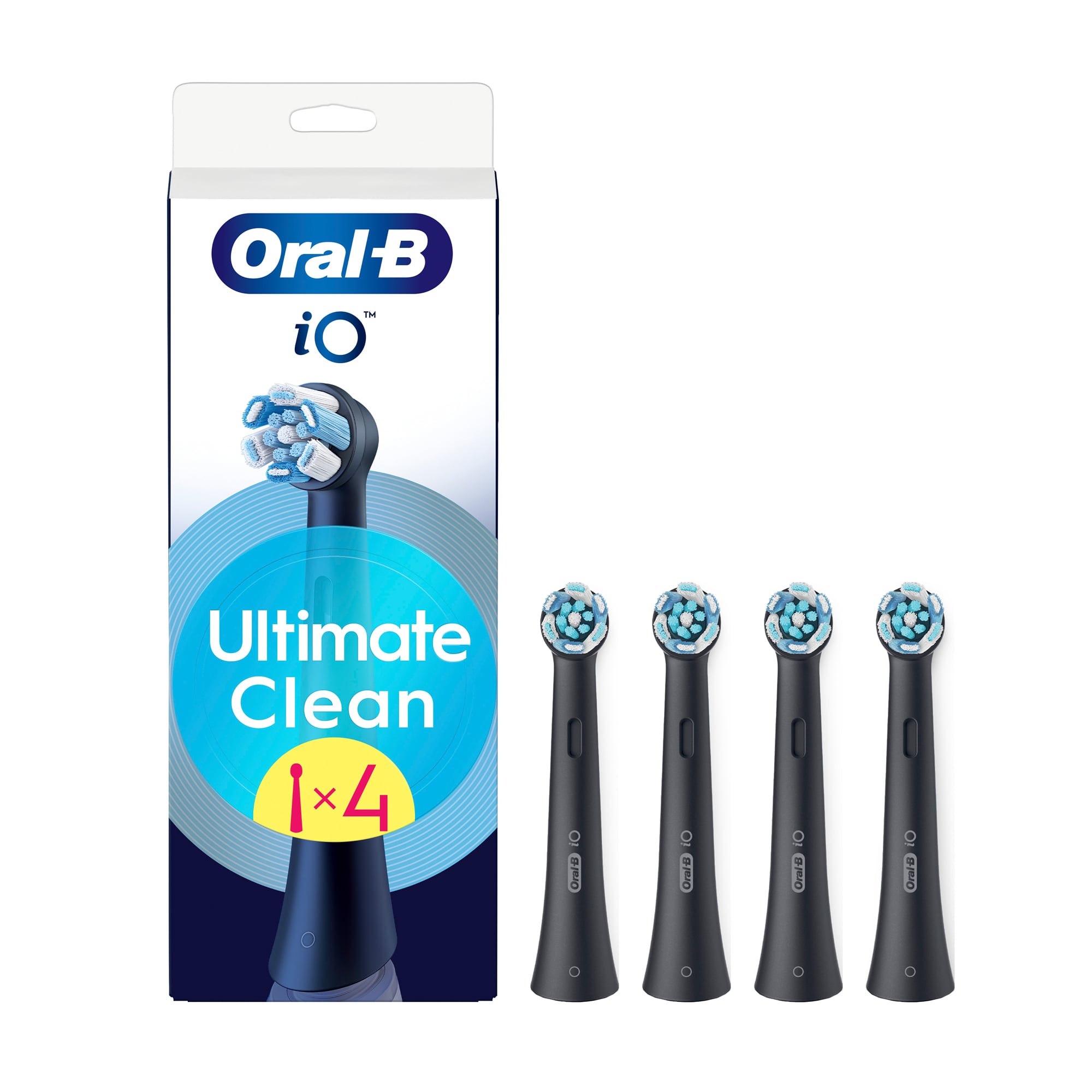 

Змінні насадки для електричної зубної щітки Oral-B iO Ultimate Clean Чорні, 4 шт