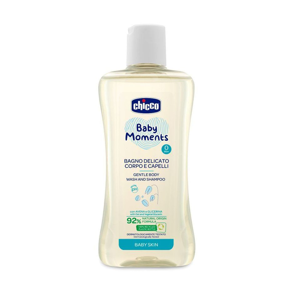 

Дитячий шампунь-гель 2 в 1 для волосся та тіла Chicco Baby Moments Без сліз, 200 мл