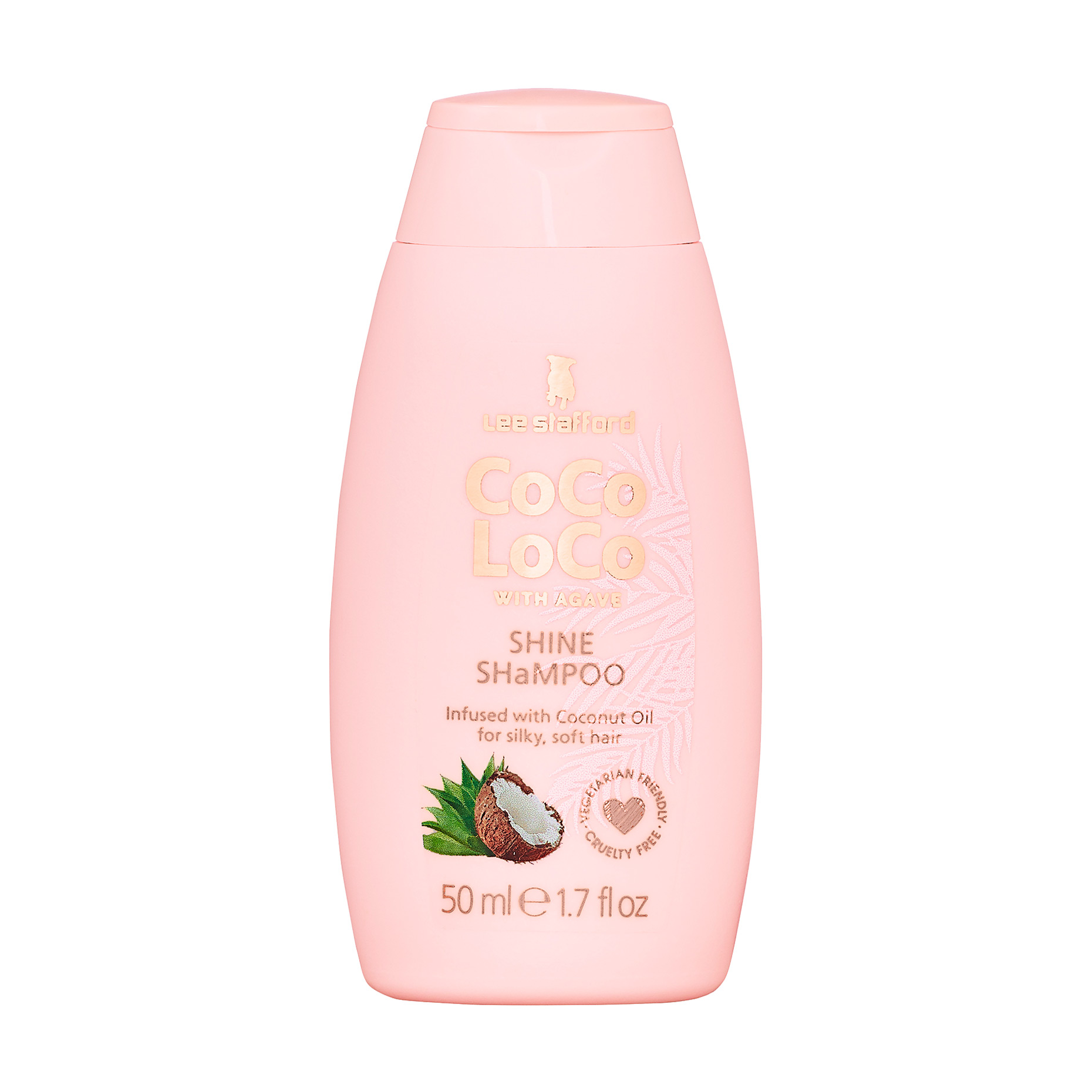 

Зволожувальний шампунь для волосся Lee Stafford Coco Loco Shine Shampoo з агавою та кокосовою олією, 50 мл