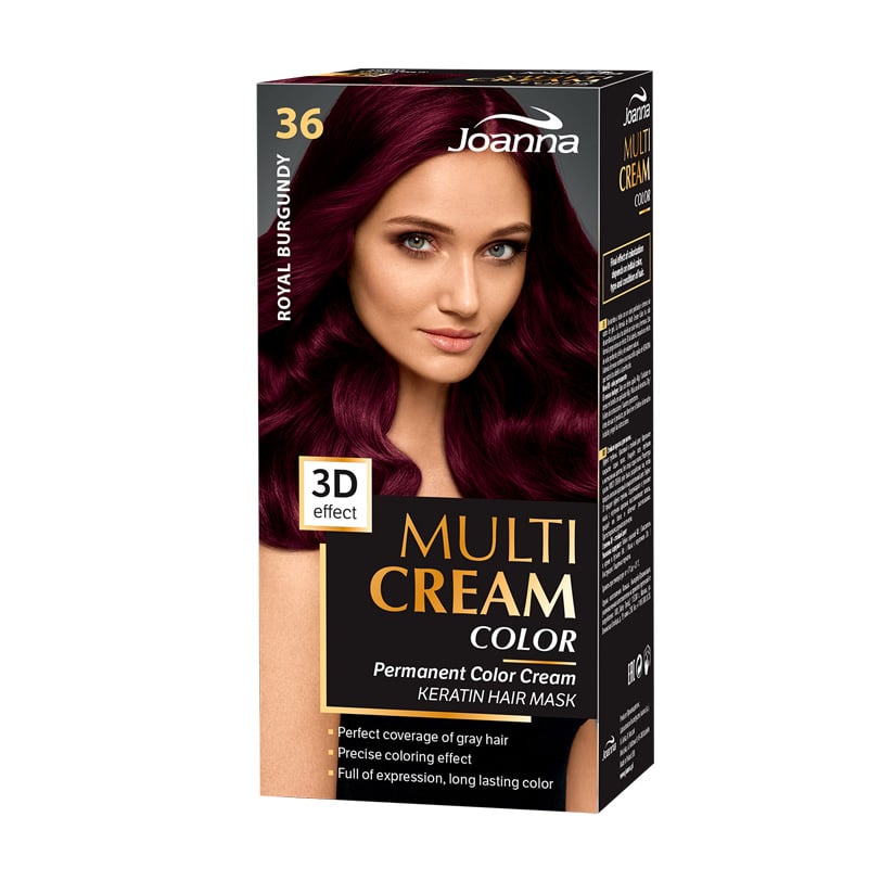 

Уцінка! Фарба для волосся Joanna Multi Cream Color 36 Королівський бургунд, 100 мл