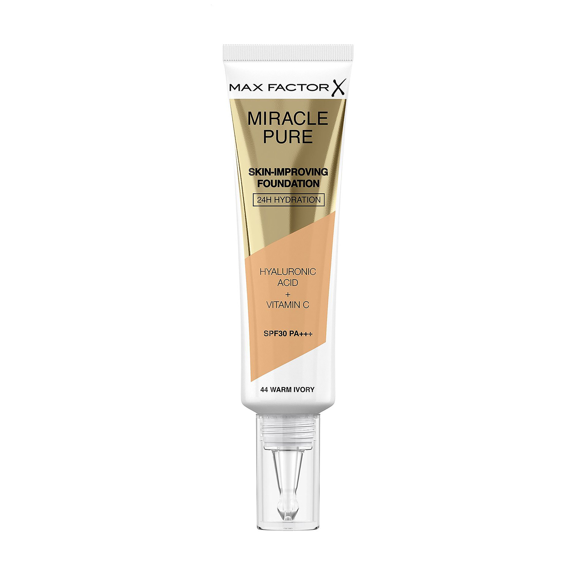

Уцінка! Тональна основа для обличчя Max Factor Miracle Pure Skin-Improving Foundation SPF 30 PA+++, 44 Warm Ivory, 30 мл