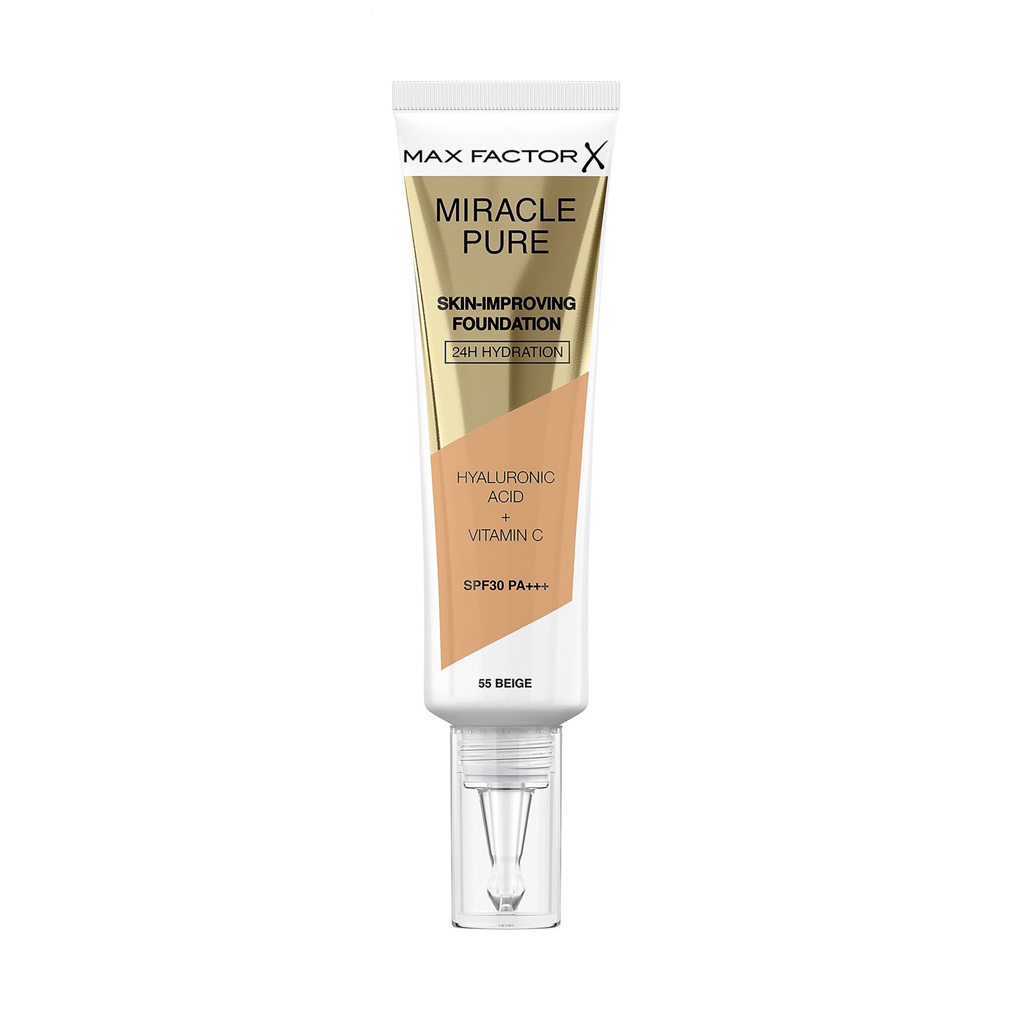 

Уцінка! Тональна основа для обличчя Max Factor Miracle Pure Skin-Improving Foundation SPF 30 PA+++, 55 Beige, 30 мл