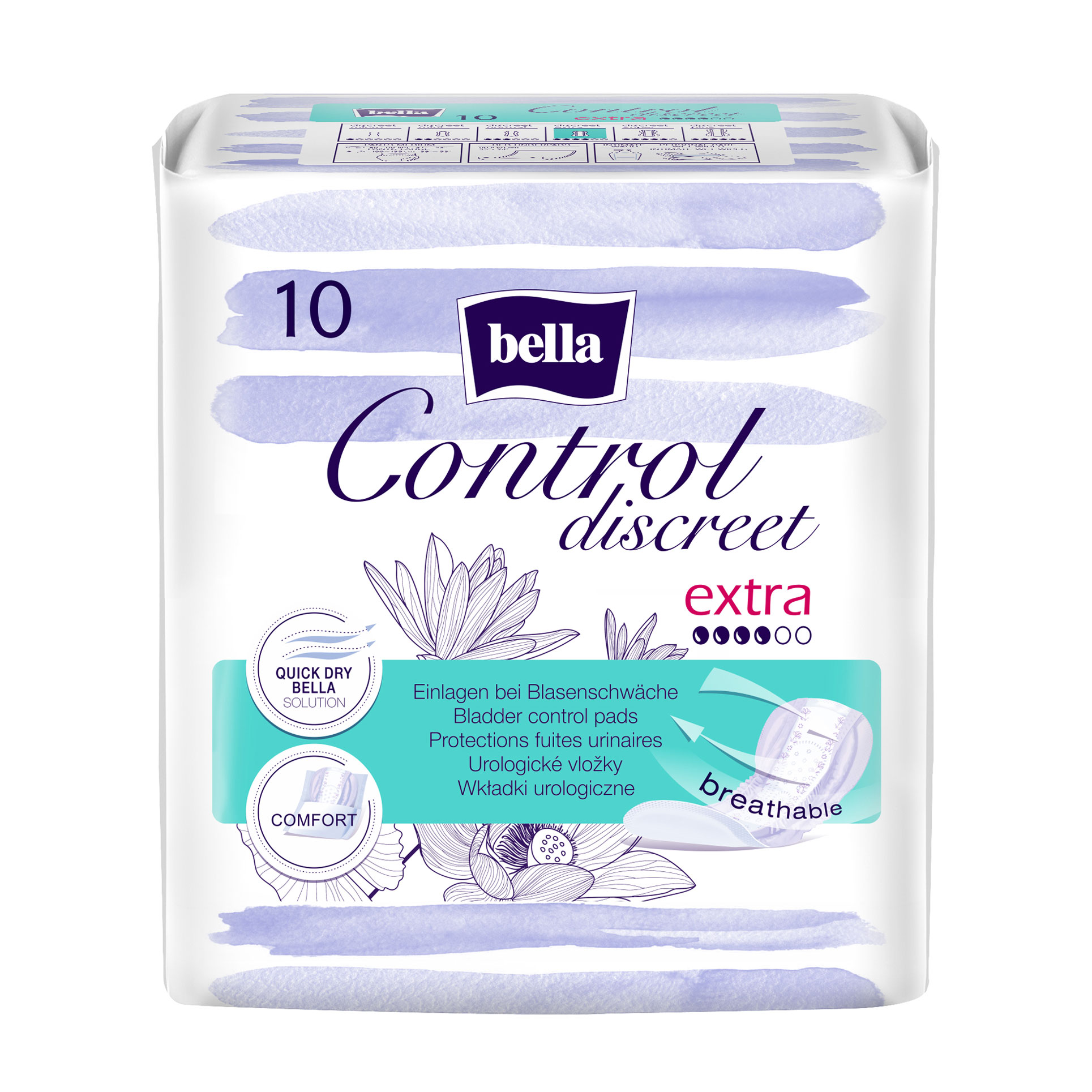 

Уцінка! Урологічні прокладки жіночі Bella Control Discreet extra, 10 шт