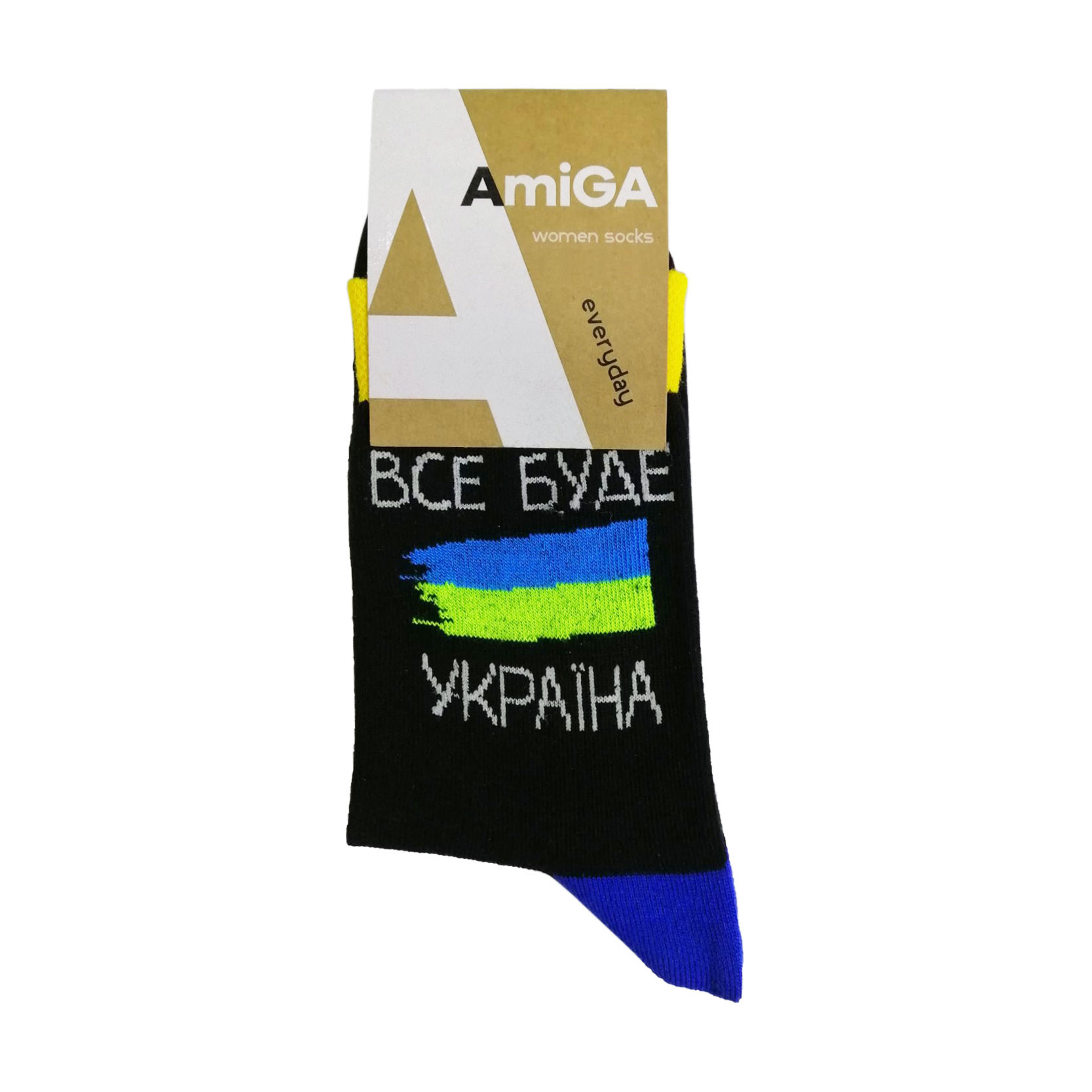 

Шкарпетки жіночі AmiGA високі, Все буде Україна, розмір 23-25