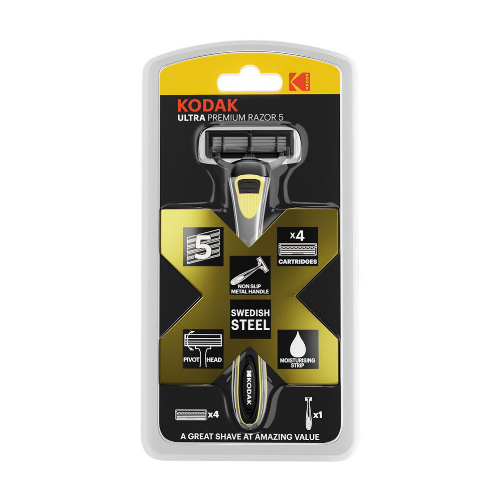 

Бритва Kodak Ultra Premium 5 з 4 змінними картриджами, чоловіча