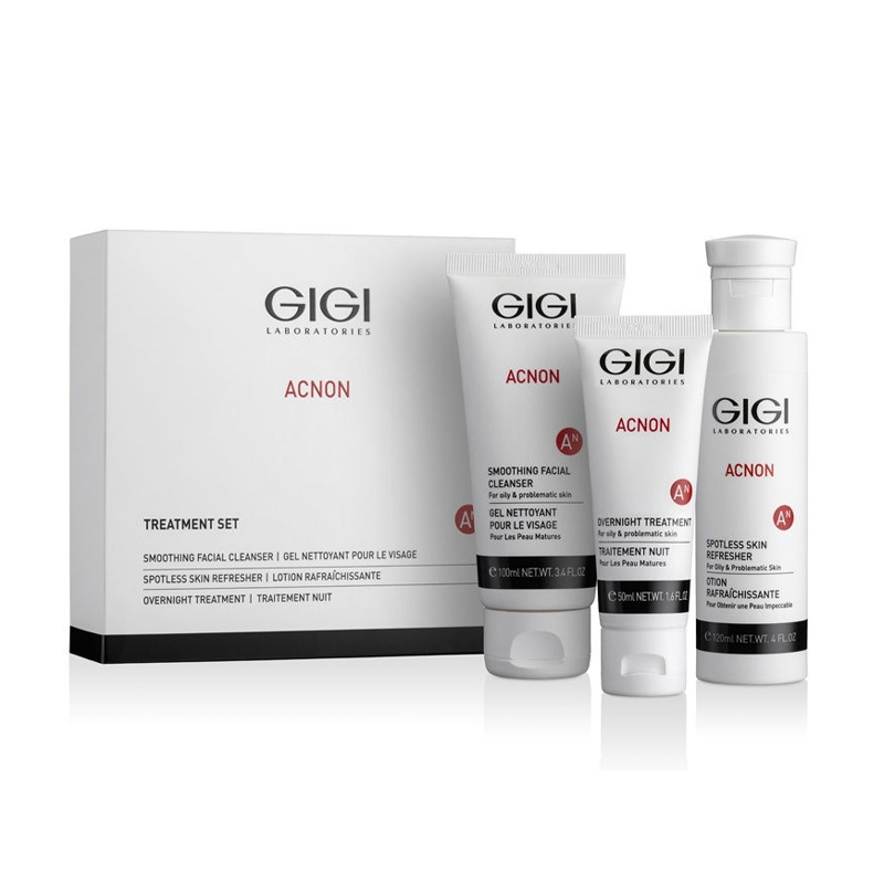 

Уцінка! Домашній набір для обличчя Gigi Acnon Treatment Set (гель для вмивання, 100 мл + тонік, 120 мл + нічний крем, 50 мл)