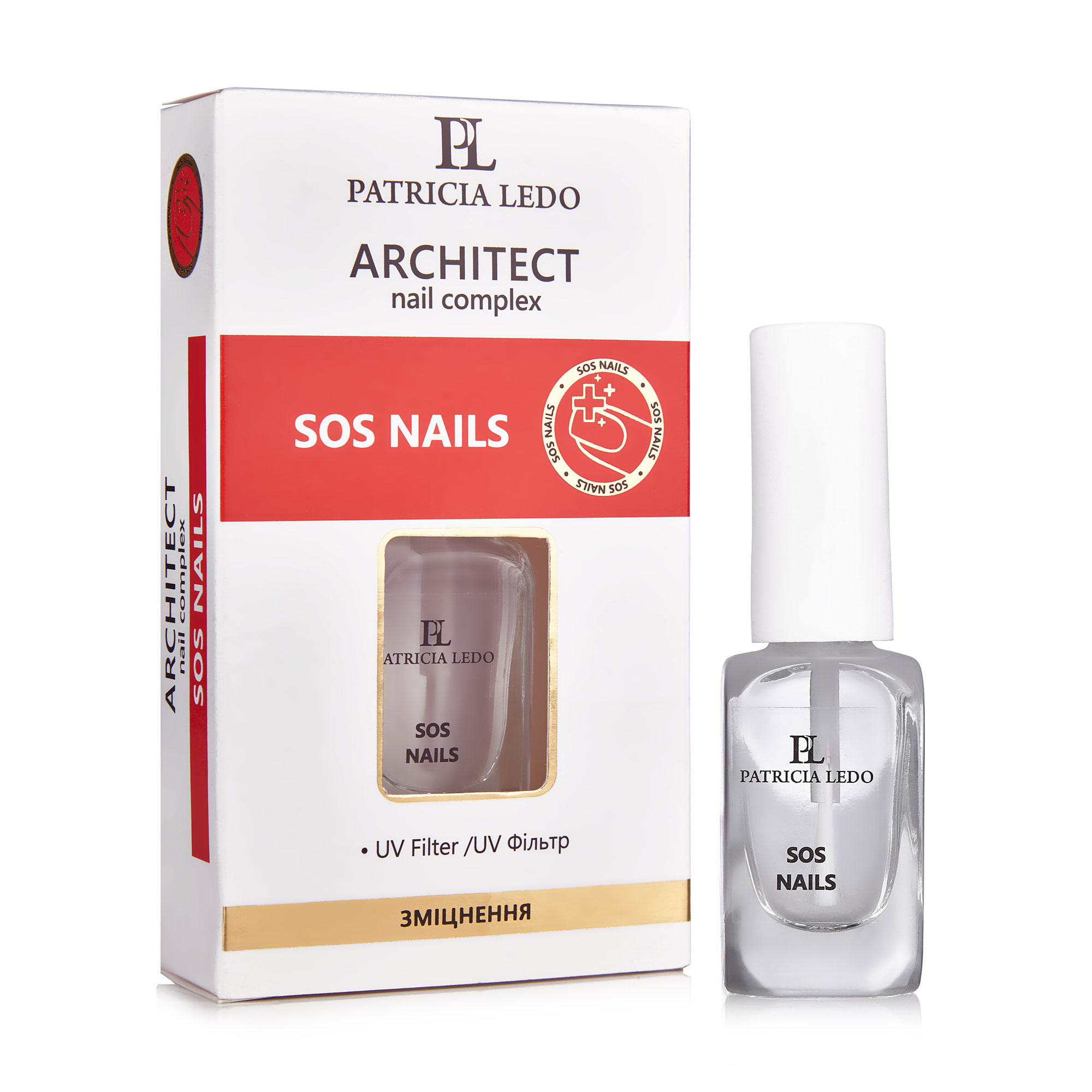 

Уцінка! Комплекс для зміцнення нігтів Patricia Ledo Architect Nail Complex SOS Nails, 10 мл