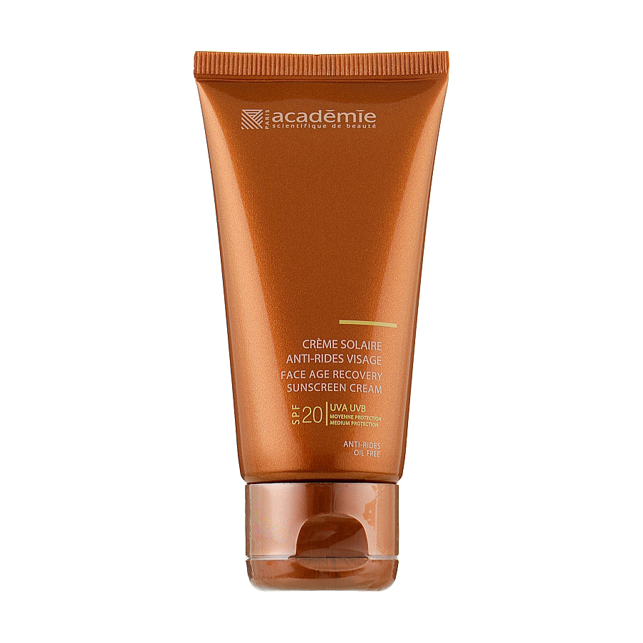 

Сонцезахисний регенерувальний крем для обличчя Academie Bronzecran Face Age Recovery Sunscreen Cream SPF 20+, 50 мл