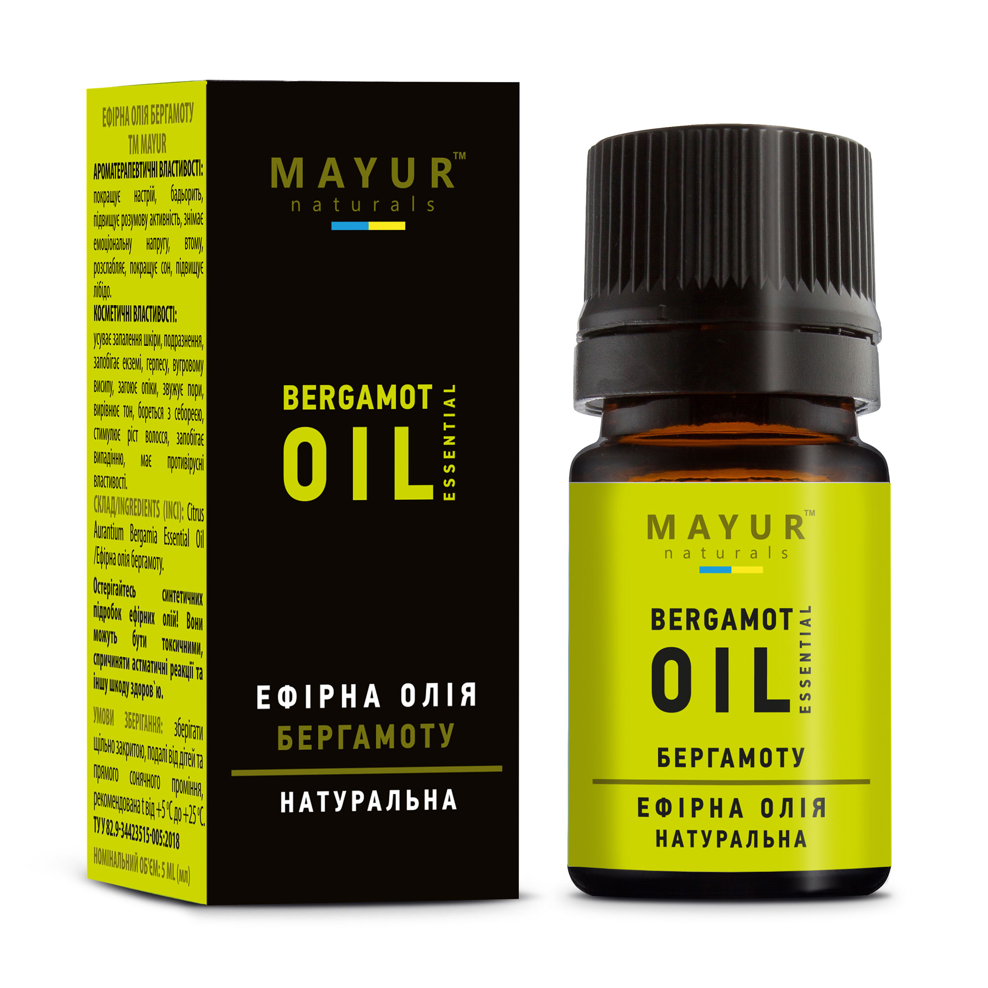 

Ефірна олія Mayur Бергамоту, 5 мл