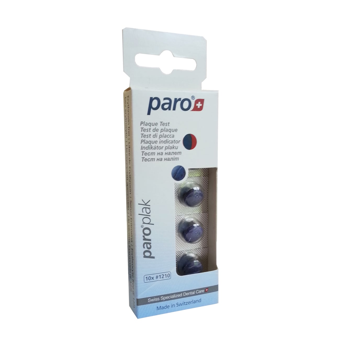

Таблетки для індикації зубного нальоту Paro Swiss Plak 2-кольорові, 10 шт