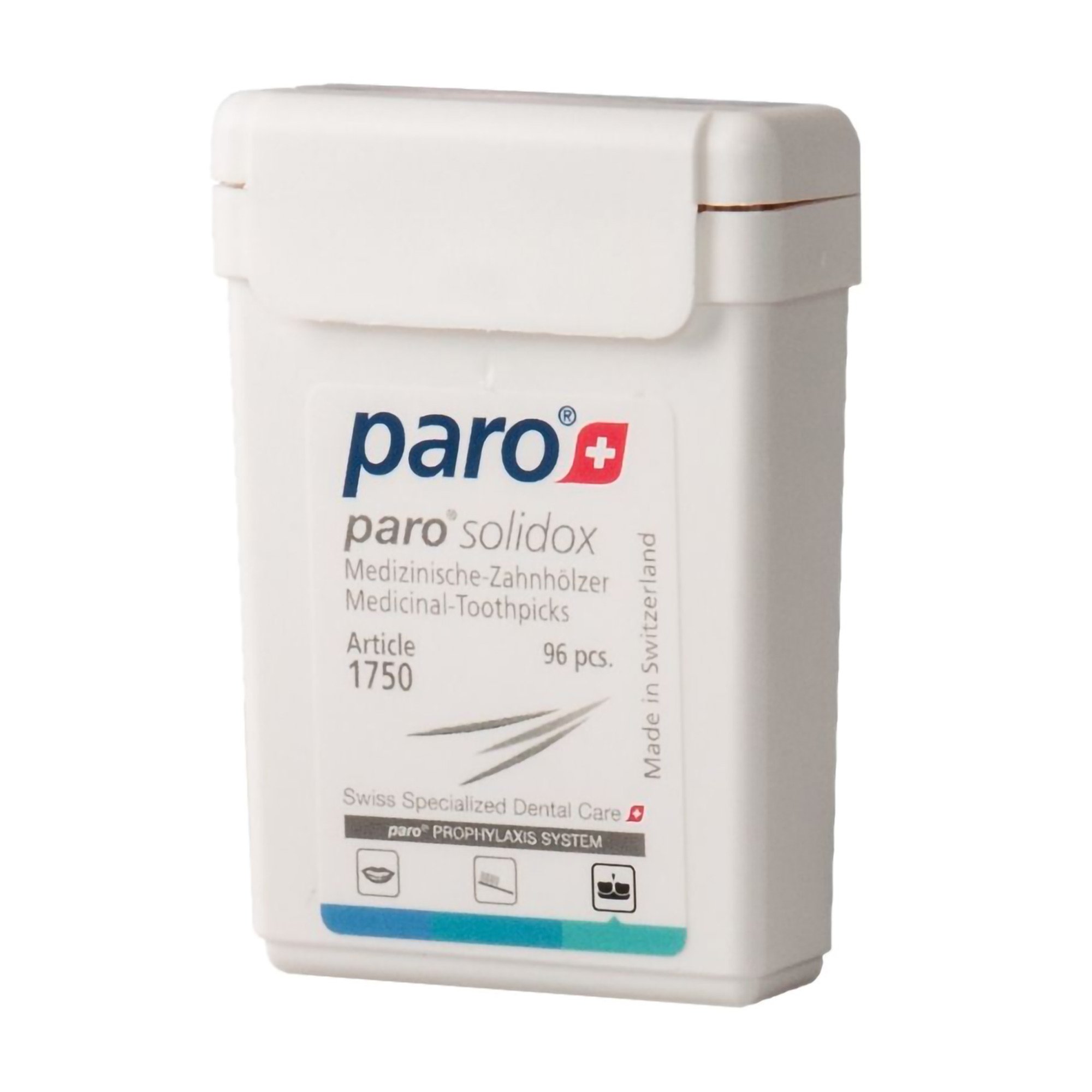 

Медичні двосторонні зубочистки Paro Swiss Solidox, 96 шт