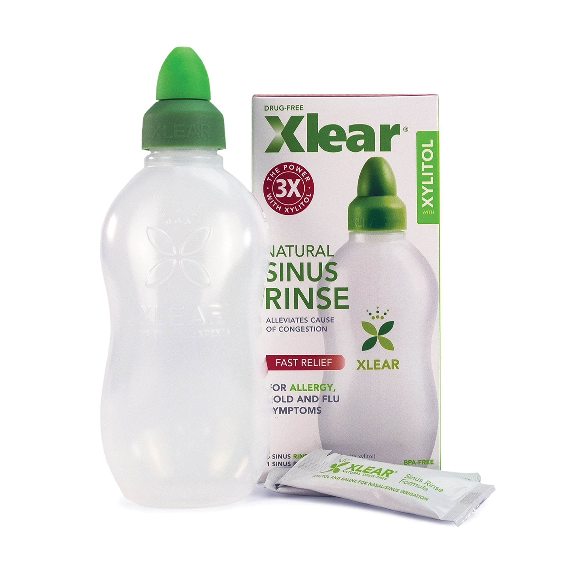 

Набір Xlear Natural Sinus Rinse Натуральний сольовий засіб для промивання носових пазух із ксилітом