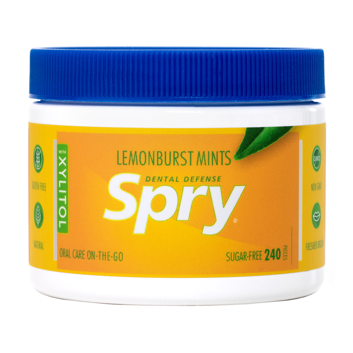 

Натуральні драже Spry Lemonburst Mints Sugar Free лимонний вибух, з ксилітом, без цукру, 240 шт