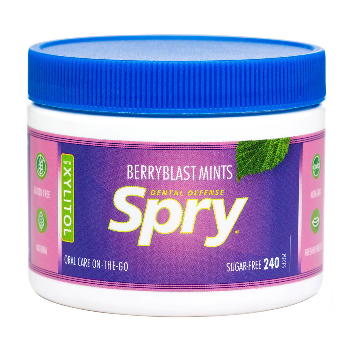 

Натуральні драже Spry Berryblast Mints Sugar Free ягідний вибух, з ксилітом, без цукру, 240 шт
