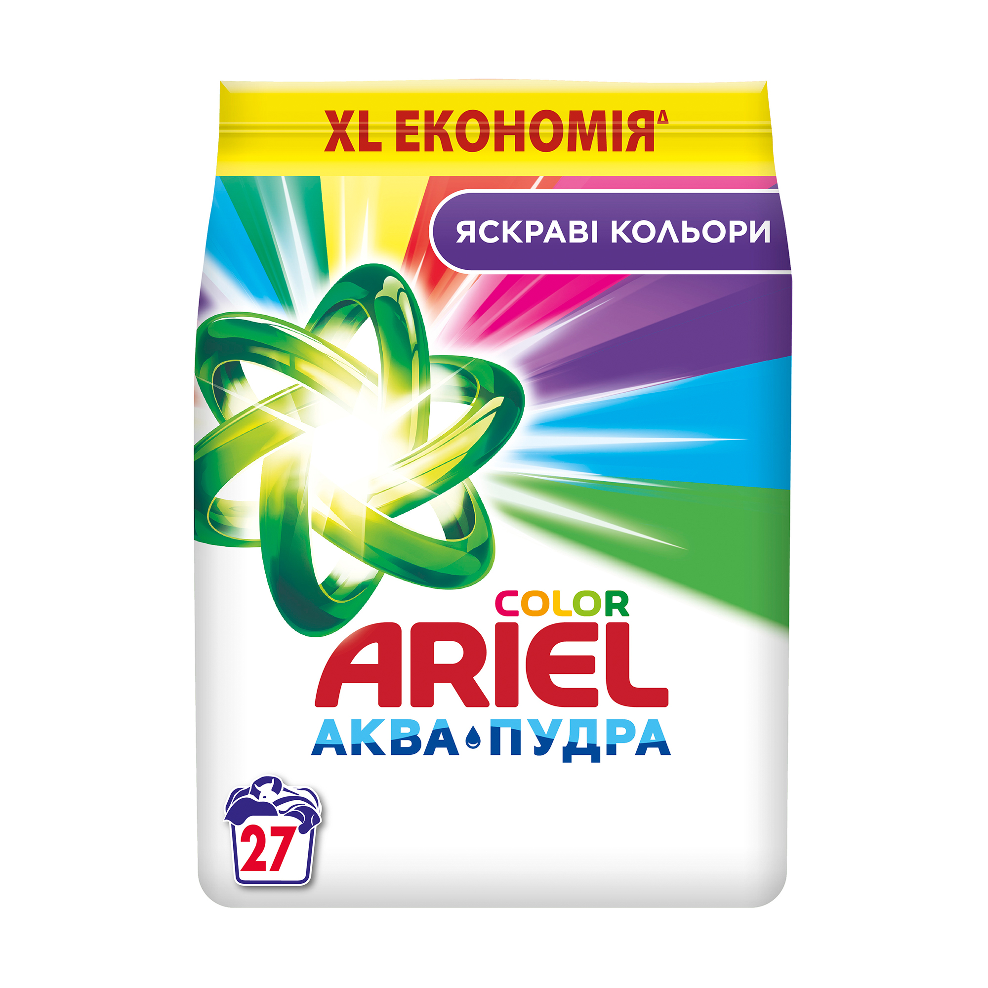 

Уцінка! Пральний порошок Ariel Аква-Пудра Color Яскраві кольори, автомат, 27 циклів прання, 4.05 кг