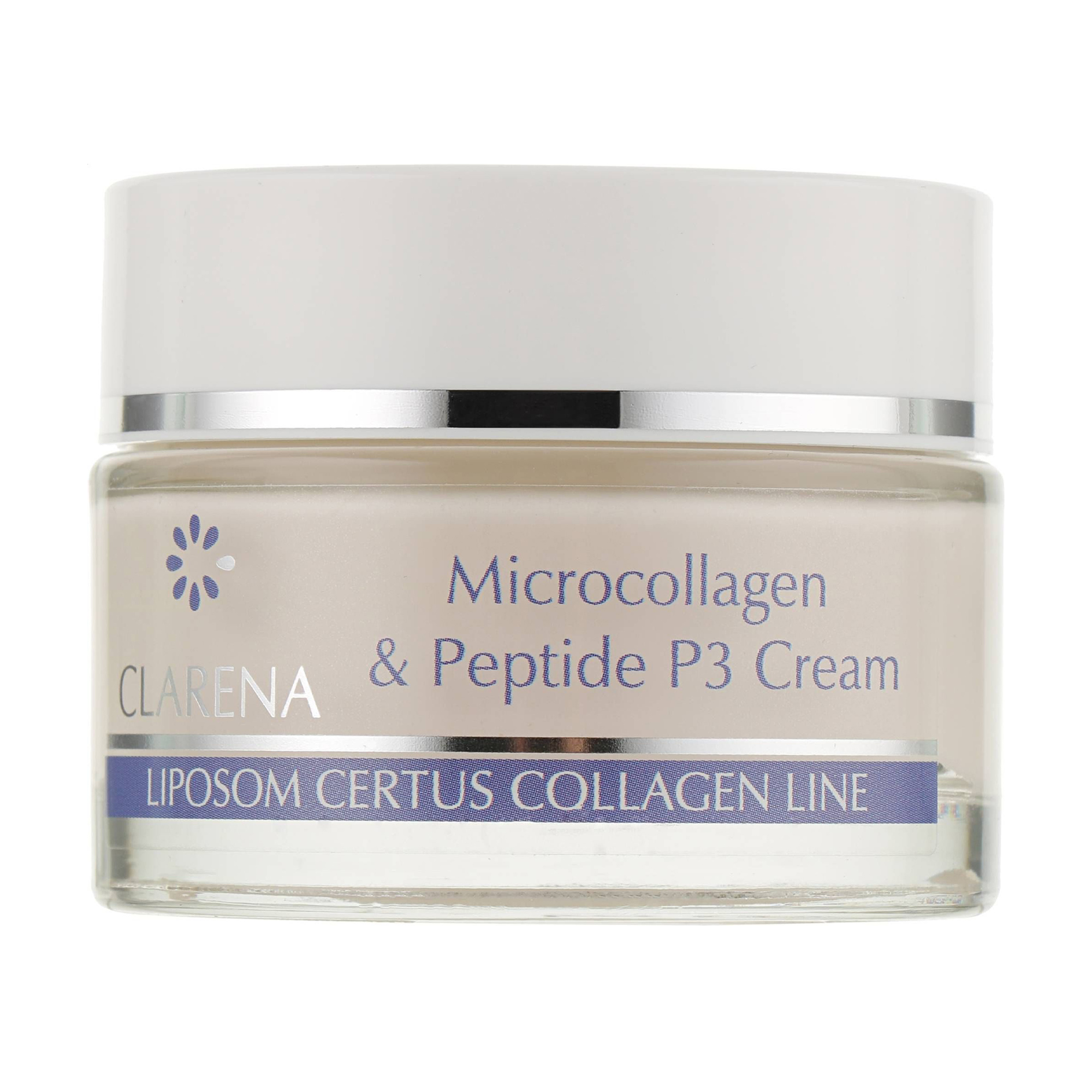 Крем для обличчя Clarena Liposom Certus Collagen Line Microcollagen & Peptide P3 Cream з мікроколагеном та біоміметичним пептидом, 50 мл