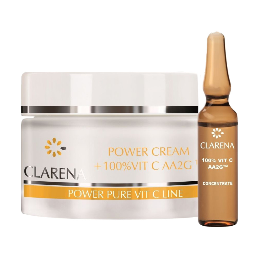 

Уцінка! Крем для обличчя + 100% активний вітамін С та екстрактом шовку Clarena Power Cream 100% Vit C Aa2g, 50 + 1.5 мл