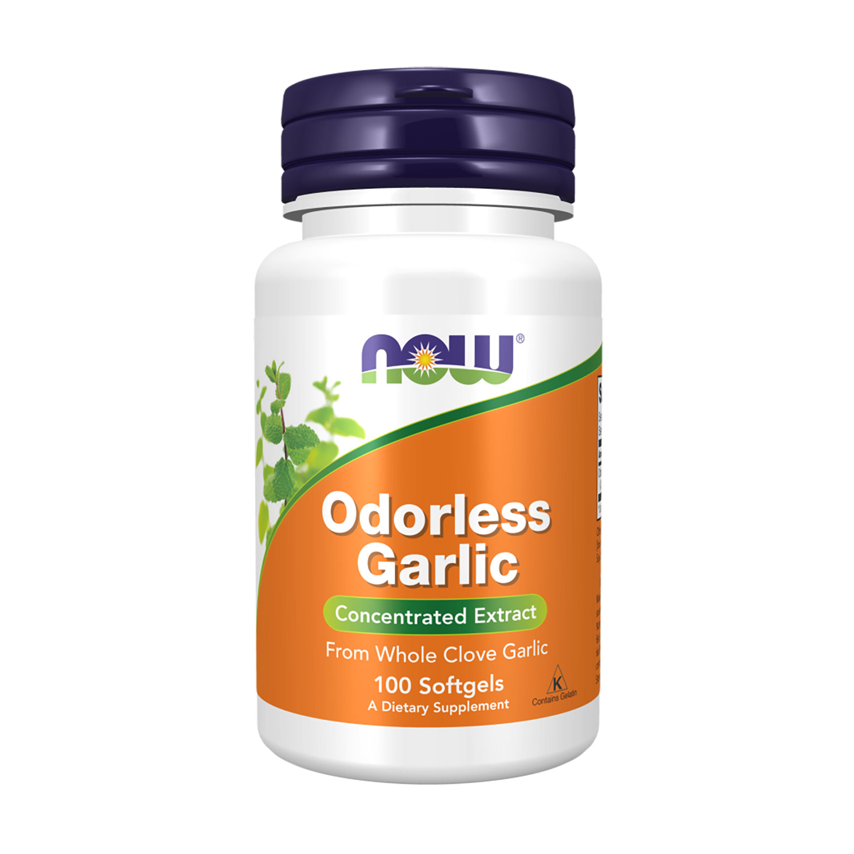 

Екстракт часнику NOW Foods Odorless Garlic без запаху, концентрований, 100 капсул