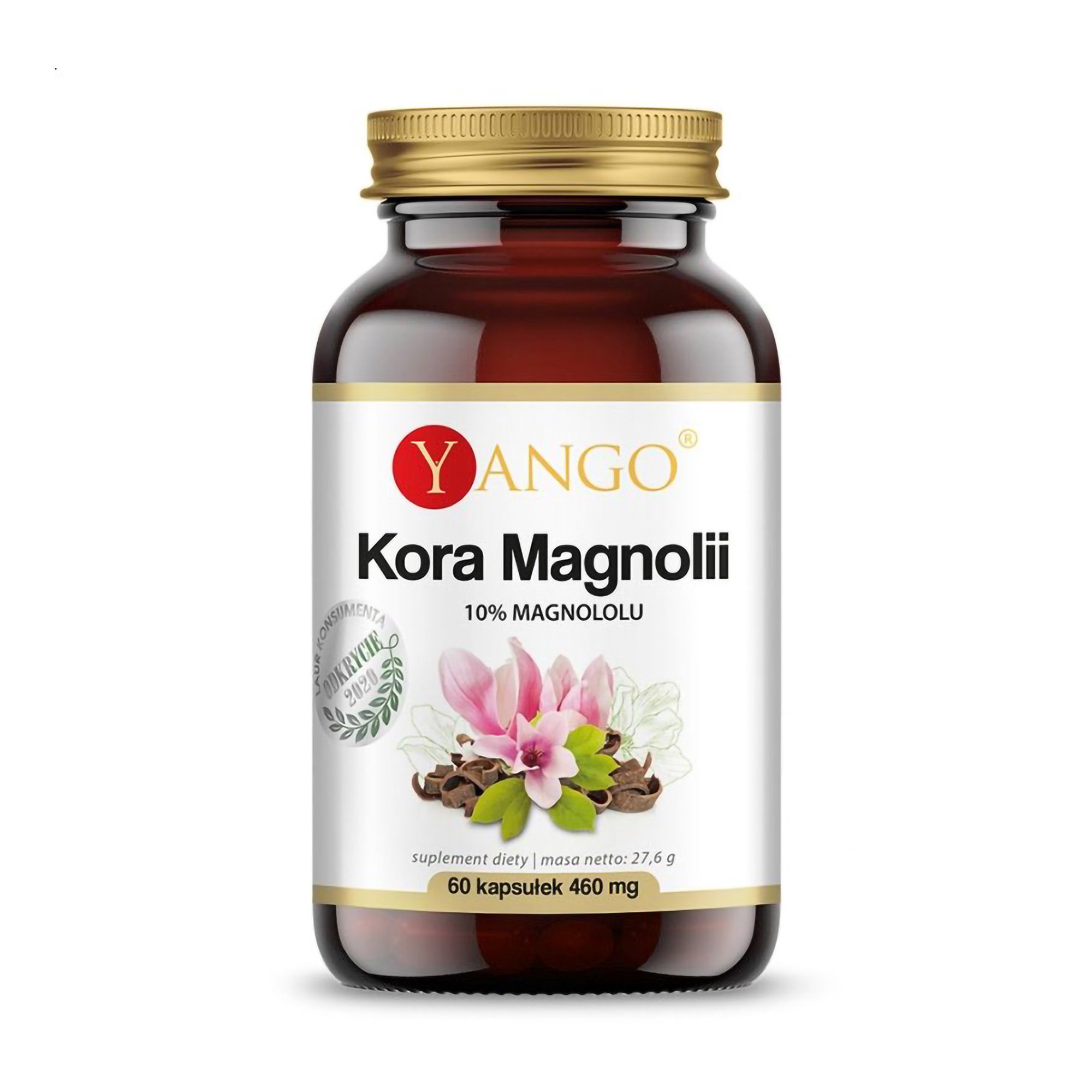 

Кора магнолії Yango Magnolia Bark 10% Магнолол, 460 мг, 60 капсул