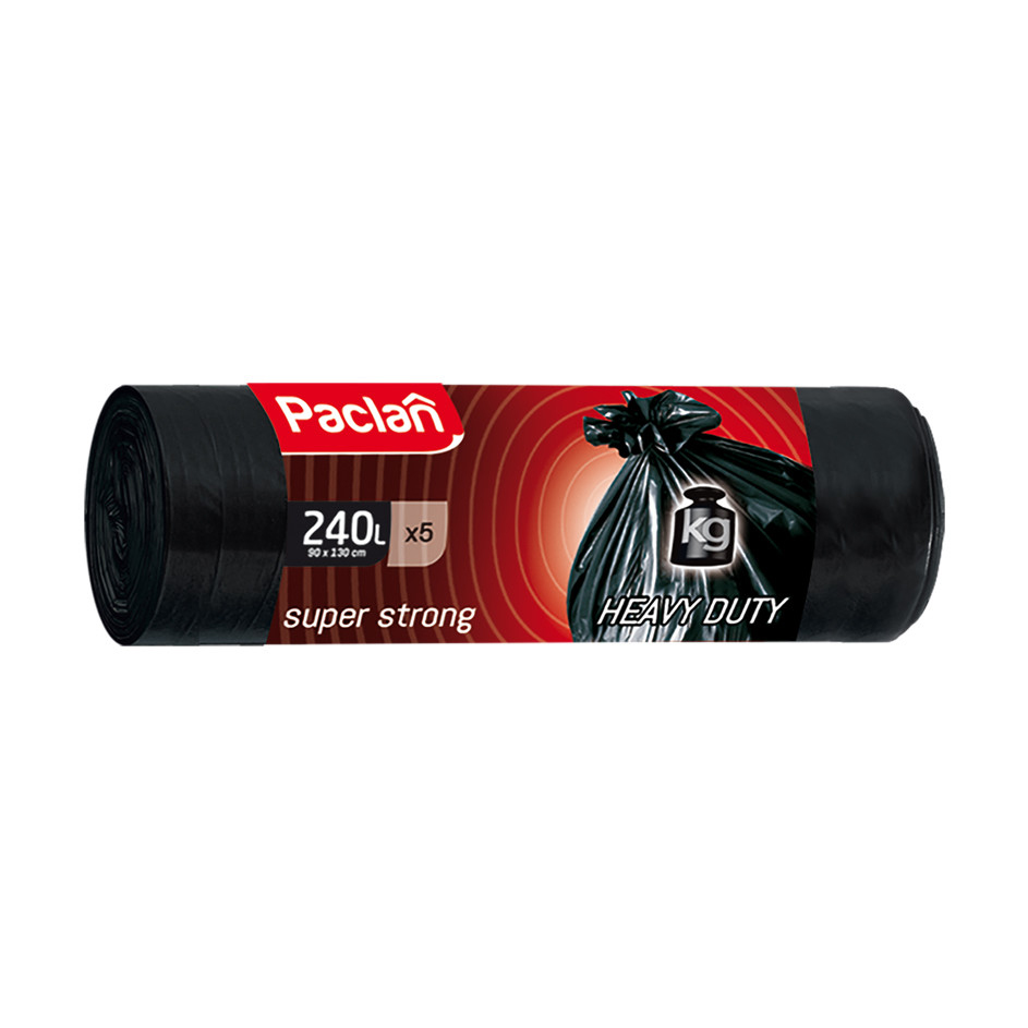 

Мішки для сміття Paclan Super Strong 240 л, 5 шт