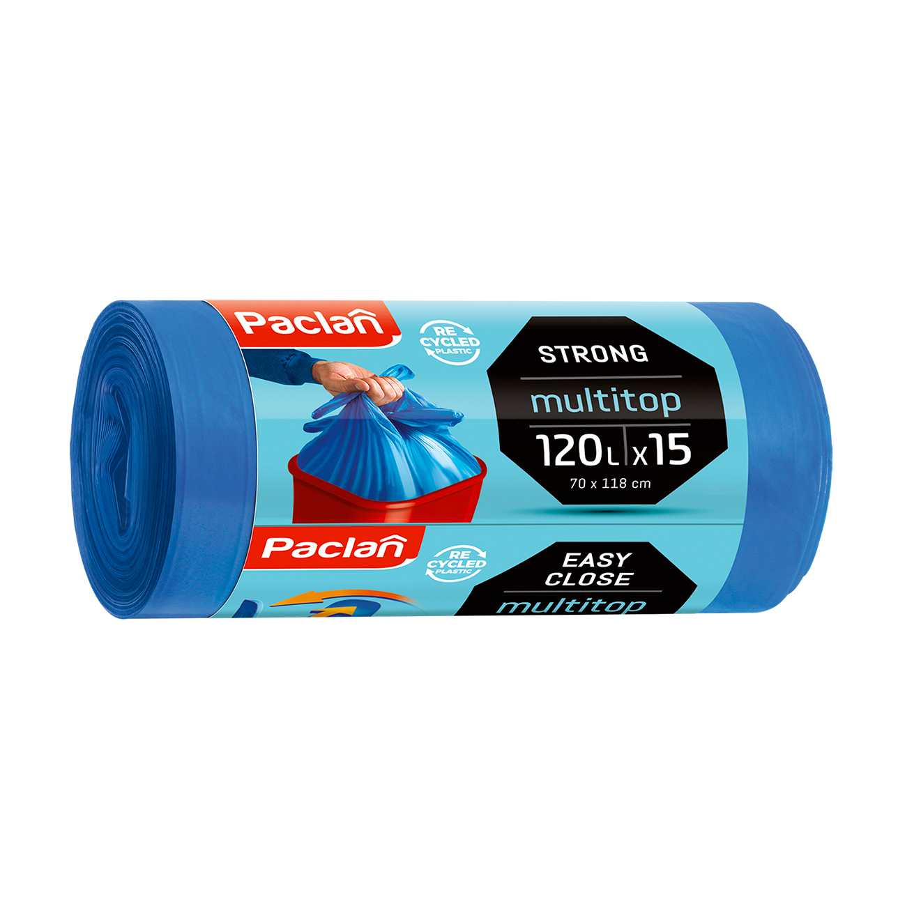 

Мішки для сміття Paclan Multitop 120 л, 15 шт