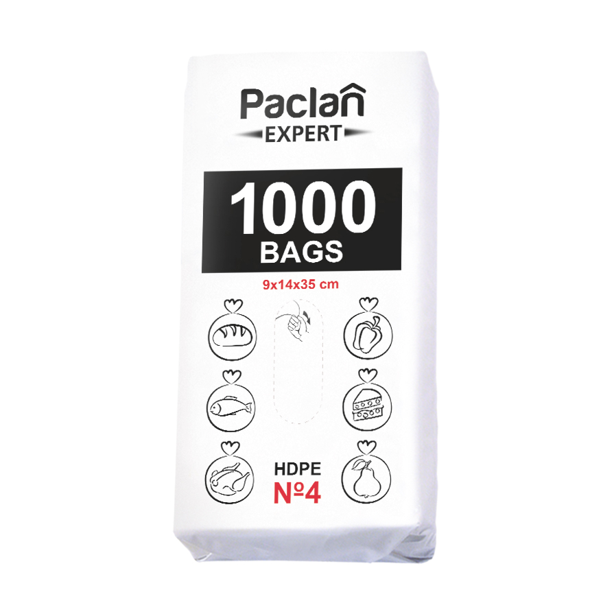 

Пакети фасувальні Paclan № 4, 9*14*35 см, 1000 шт