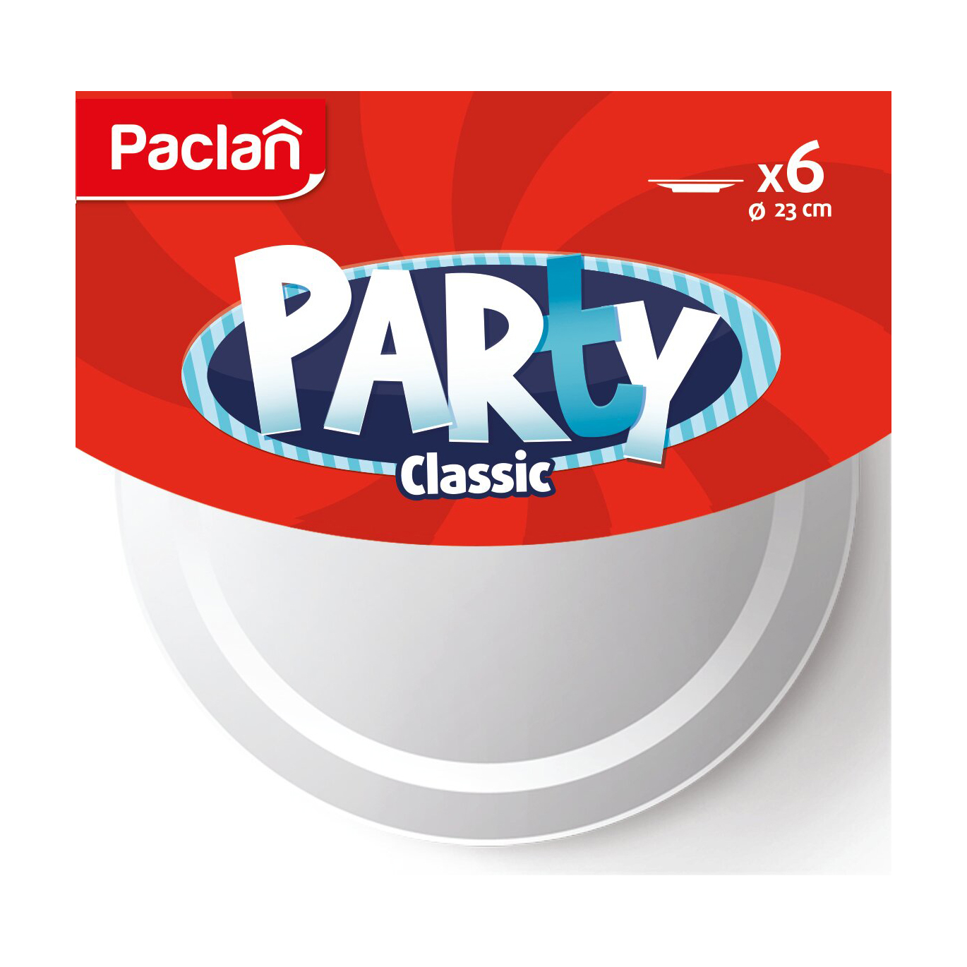 

Тарілка пластикова Paclan Party Classic біла 23 см, 6 шт