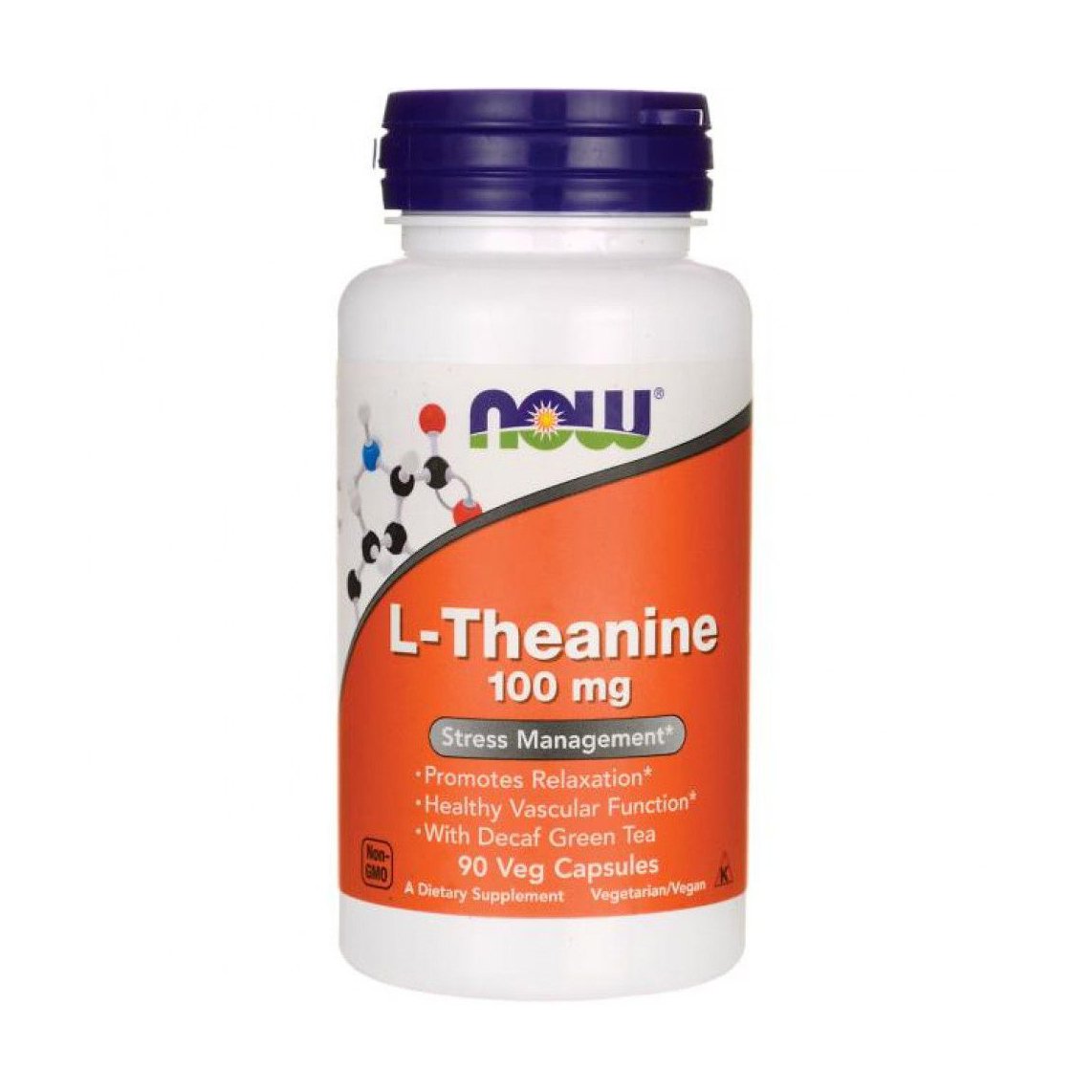 

L-Теанін NOW foods L-Theanine 100 мг, 90 капсул