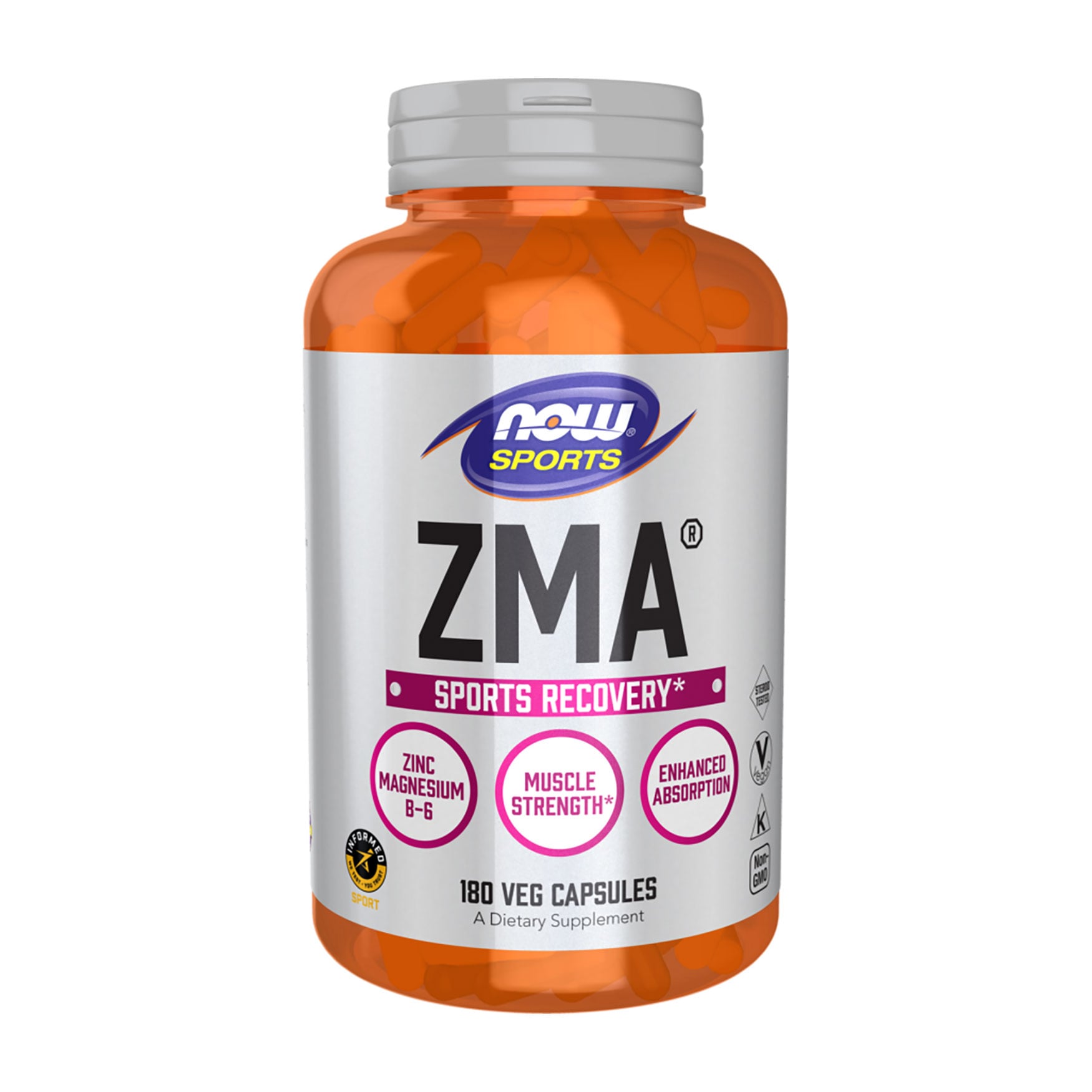 

Відновлення після занять спортом NOW Foods ZMA Sports Recovery, 180 капсул