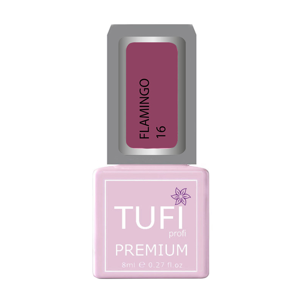 

Гель-лак для нігтів Tufi profi Premium Flamingo 16 Пильна троянда, 8 мл