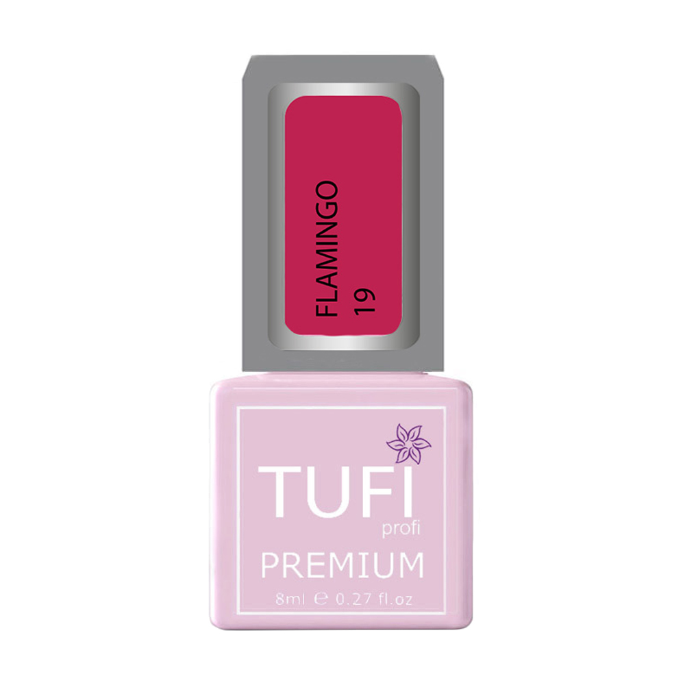 

Гель-лак для нігтів Tufi profi Premium Flamingo 19 Суворий рожевий, 8 мл