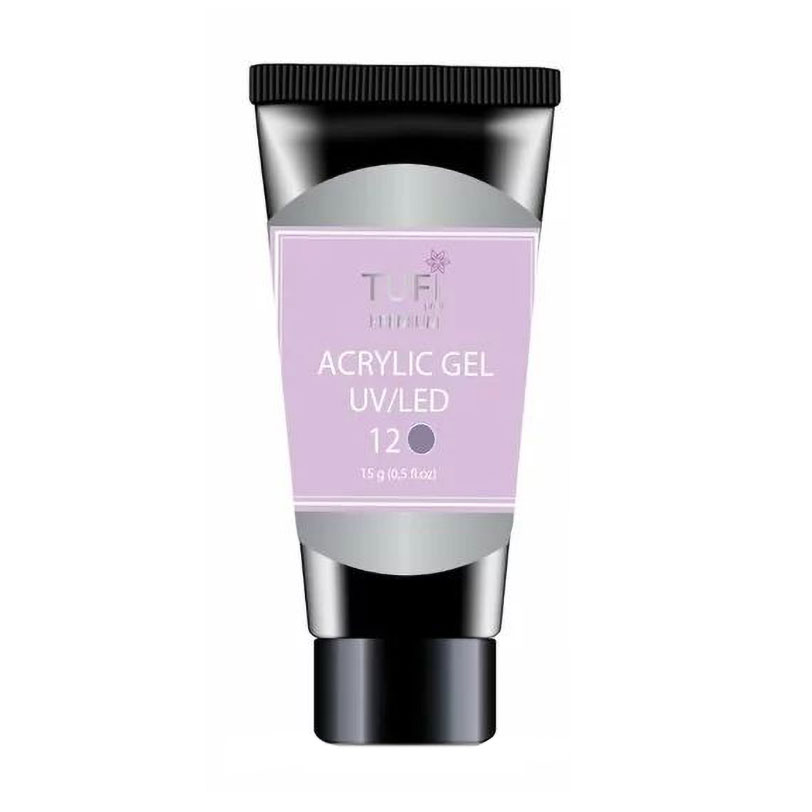 

Уцінка! Акрил-гель для нігтів Tufi Profi Premium Acrylic Gel UV/LED, 12 Фіалка, 15 г