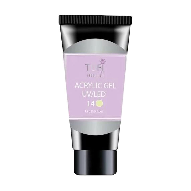 

Уцінка! Акрил-гель для нігтів Tufi Profi Premium Acrylic Gel UV/LED, 14 Лимонний курд, 15 г
