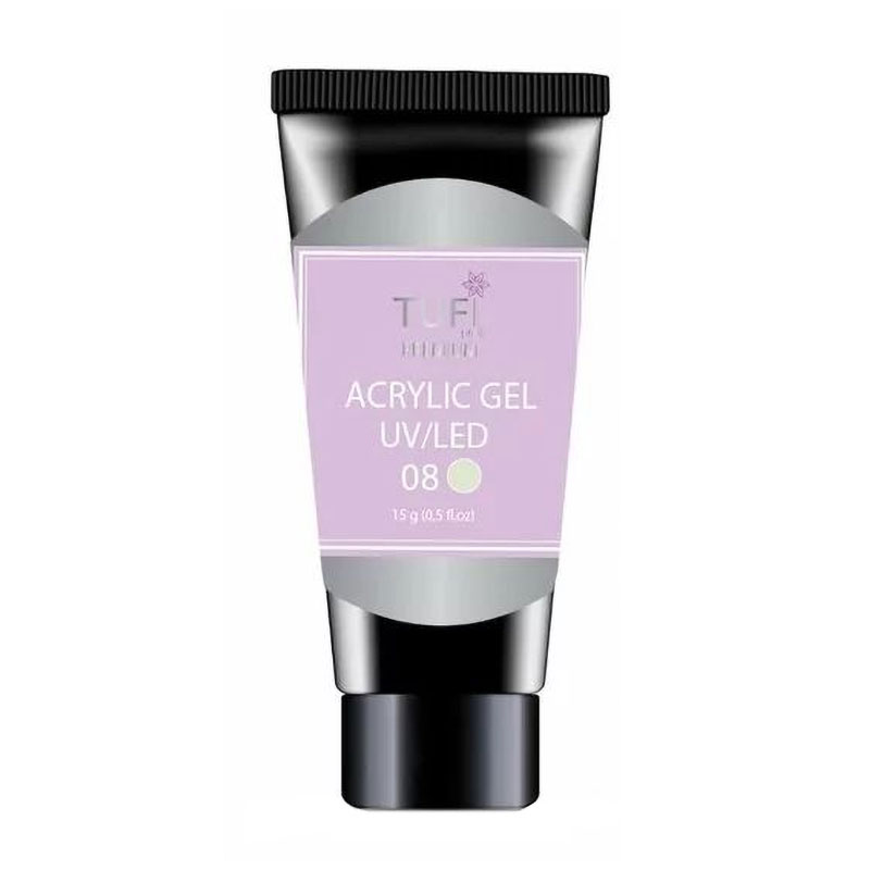 

Уцінка! Акрил-гель для нігтів Tufi Profi Premium Acrylic Gel UV/LED, 08 Пташине молоко, 15 г