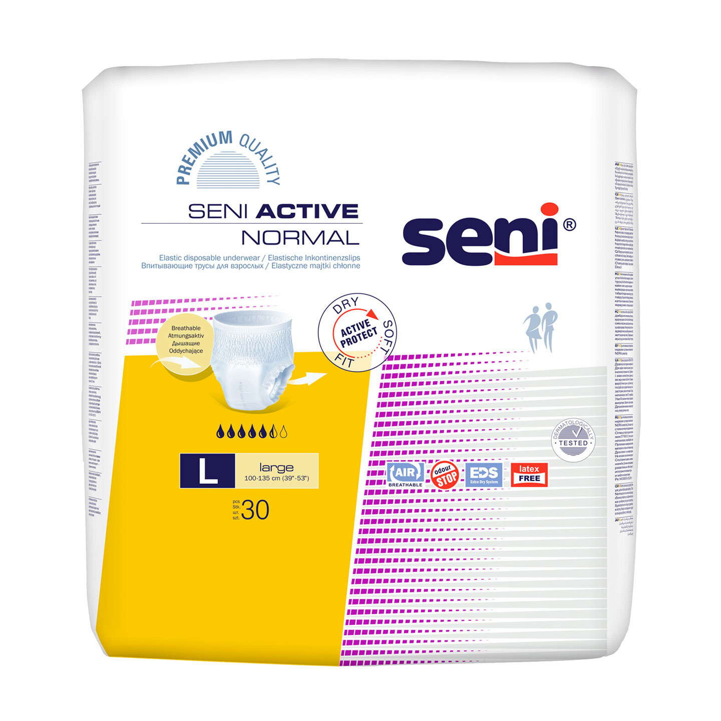 

Поглинальні труси-підгузки для дорослих Seni Active Normal Large, 30 шт