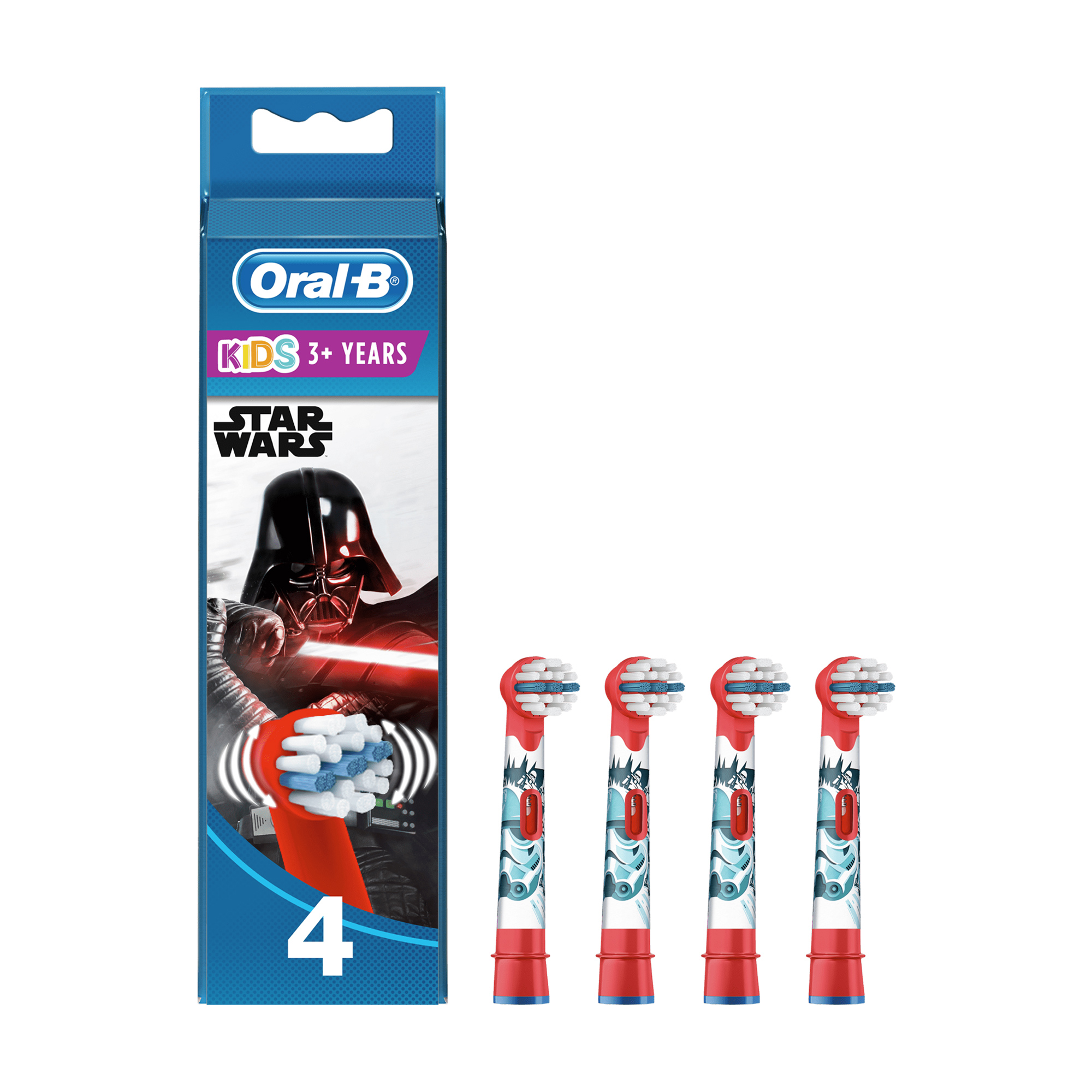 

Змінні насадки для електричної зубної щітки Oral-B Kids Зоряні війни, від 3 років, 4 шт